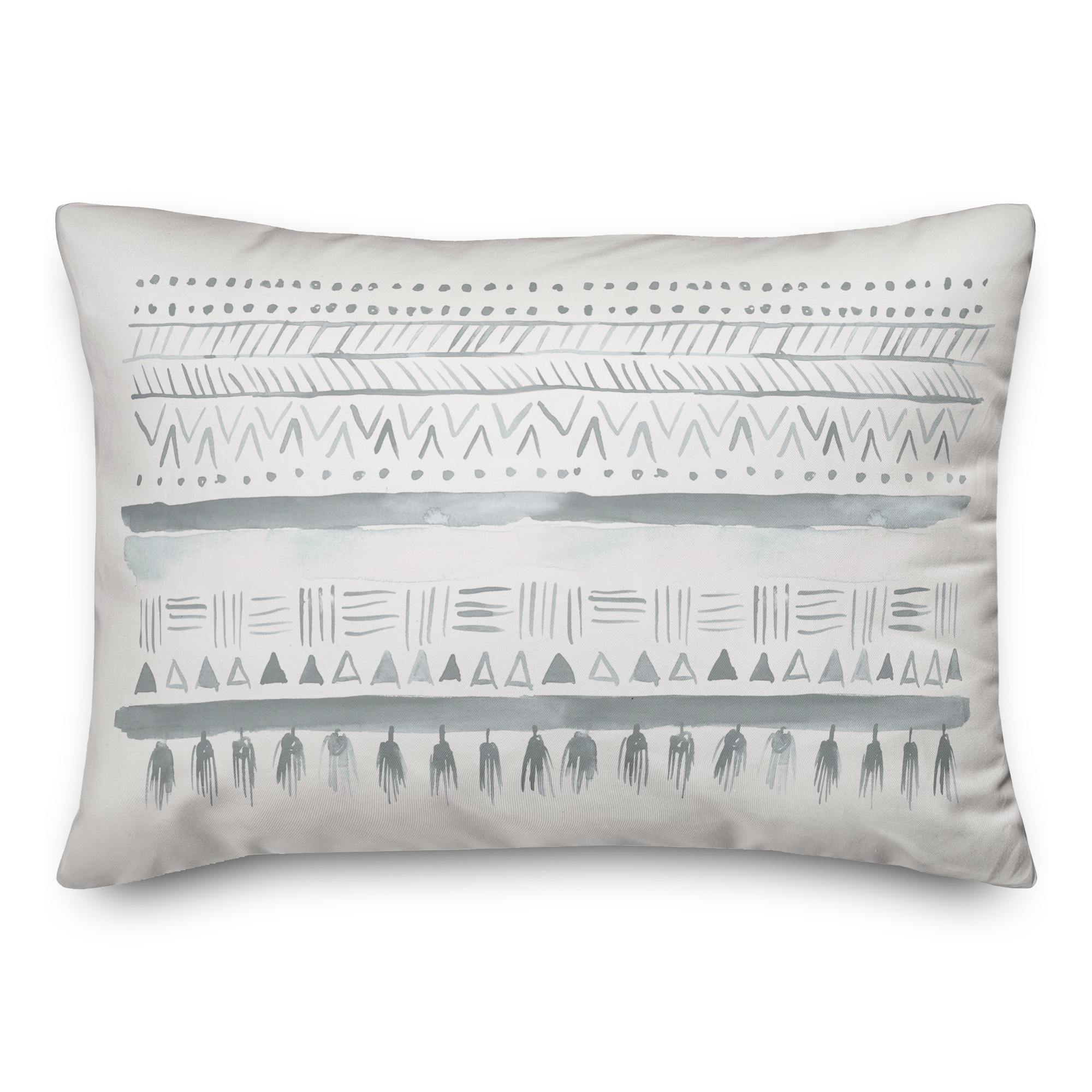 Watercolor Tribal Stripes Pillow