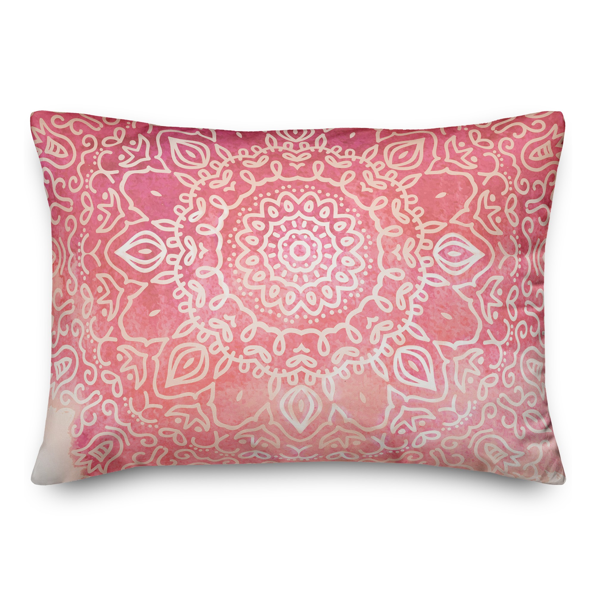 Watercolor Mandala 14x20 Spun Poly Pillow