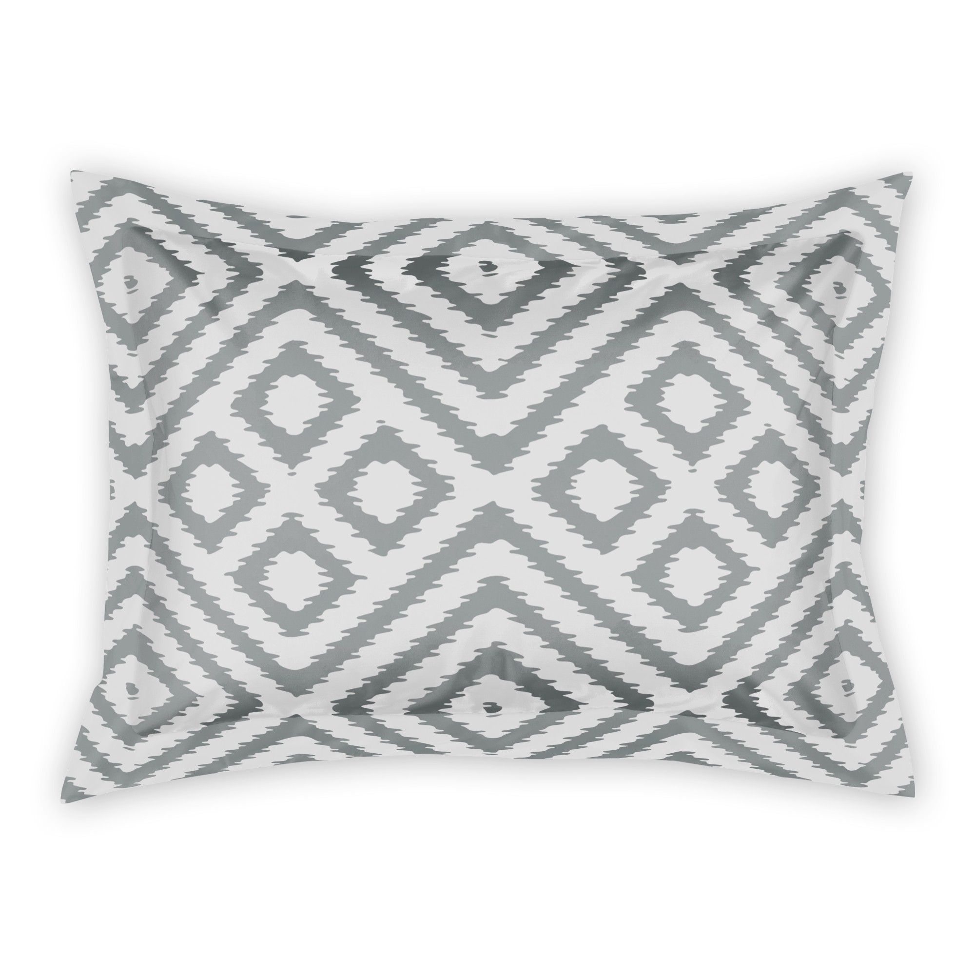 Gray and White Aztec Standard Brushed Poly Sham
