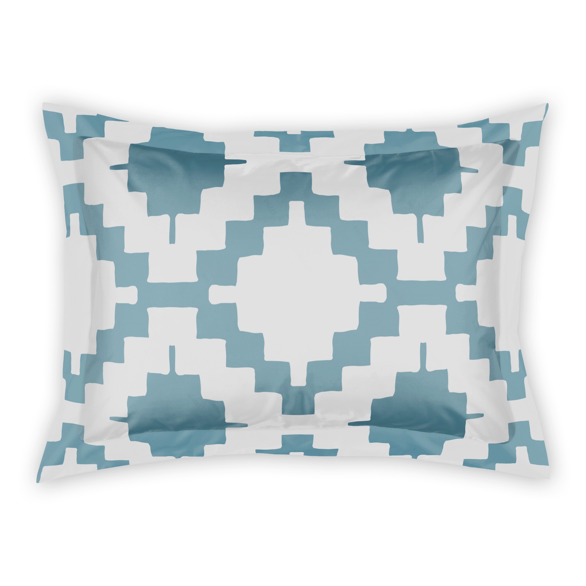 Blue Boho Aztec Standard Brushed Poly Sham