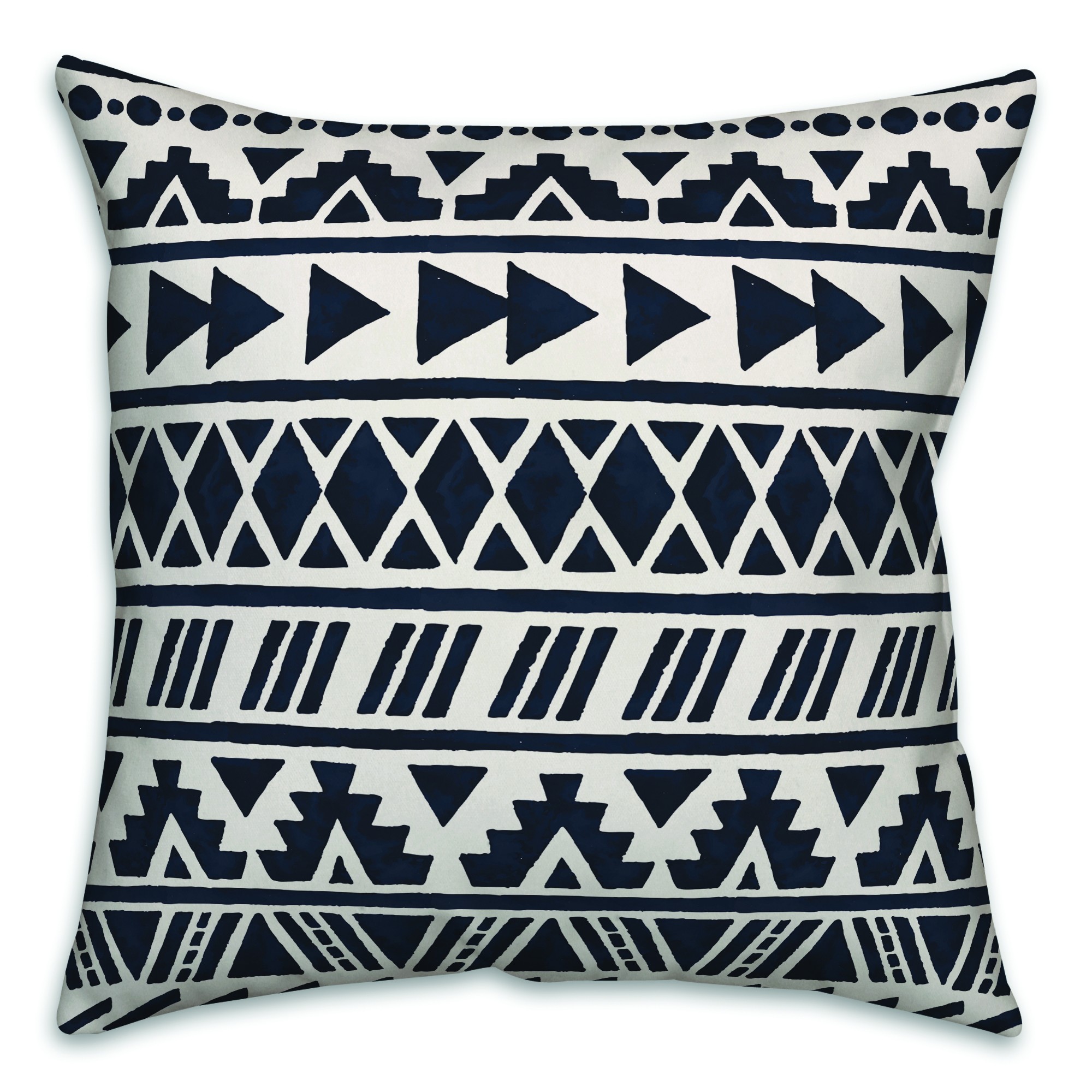 Watercolor Tribal Pattern Pillow
