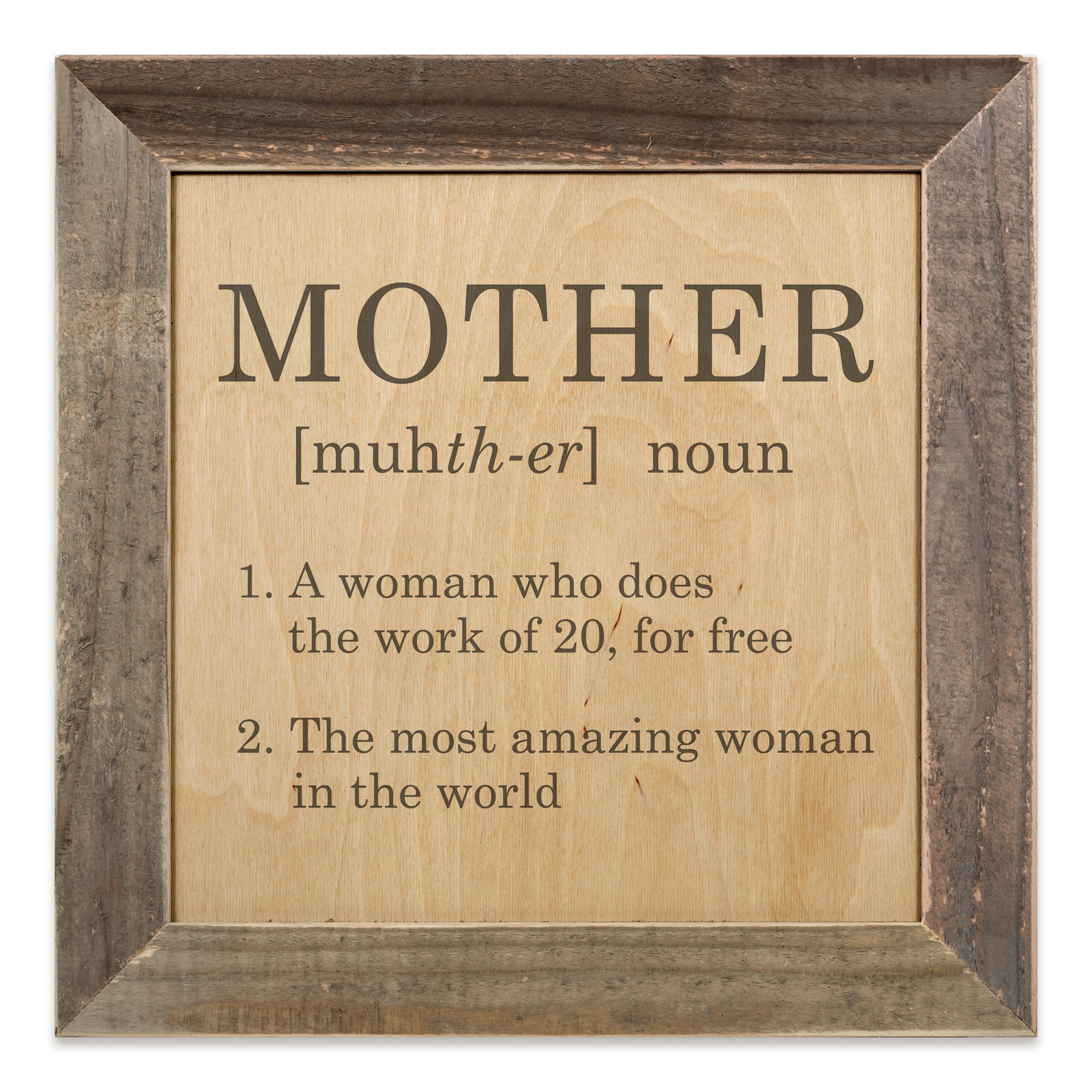 Mother Definition 12x12 Framed Wood Print