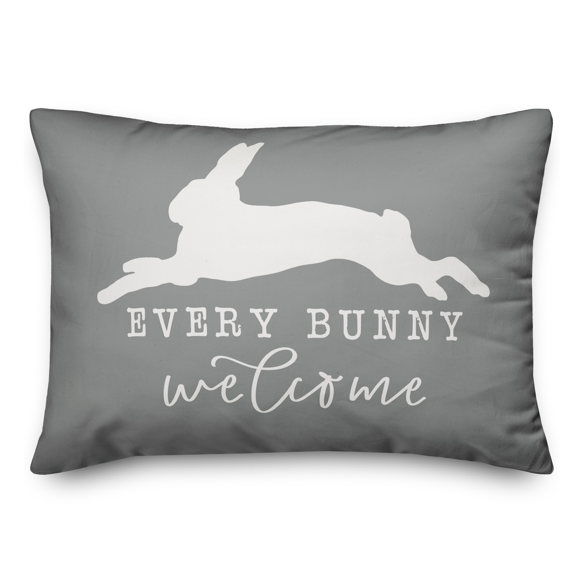 Every Leaping Bunny Welcome Spun Poly Pillow