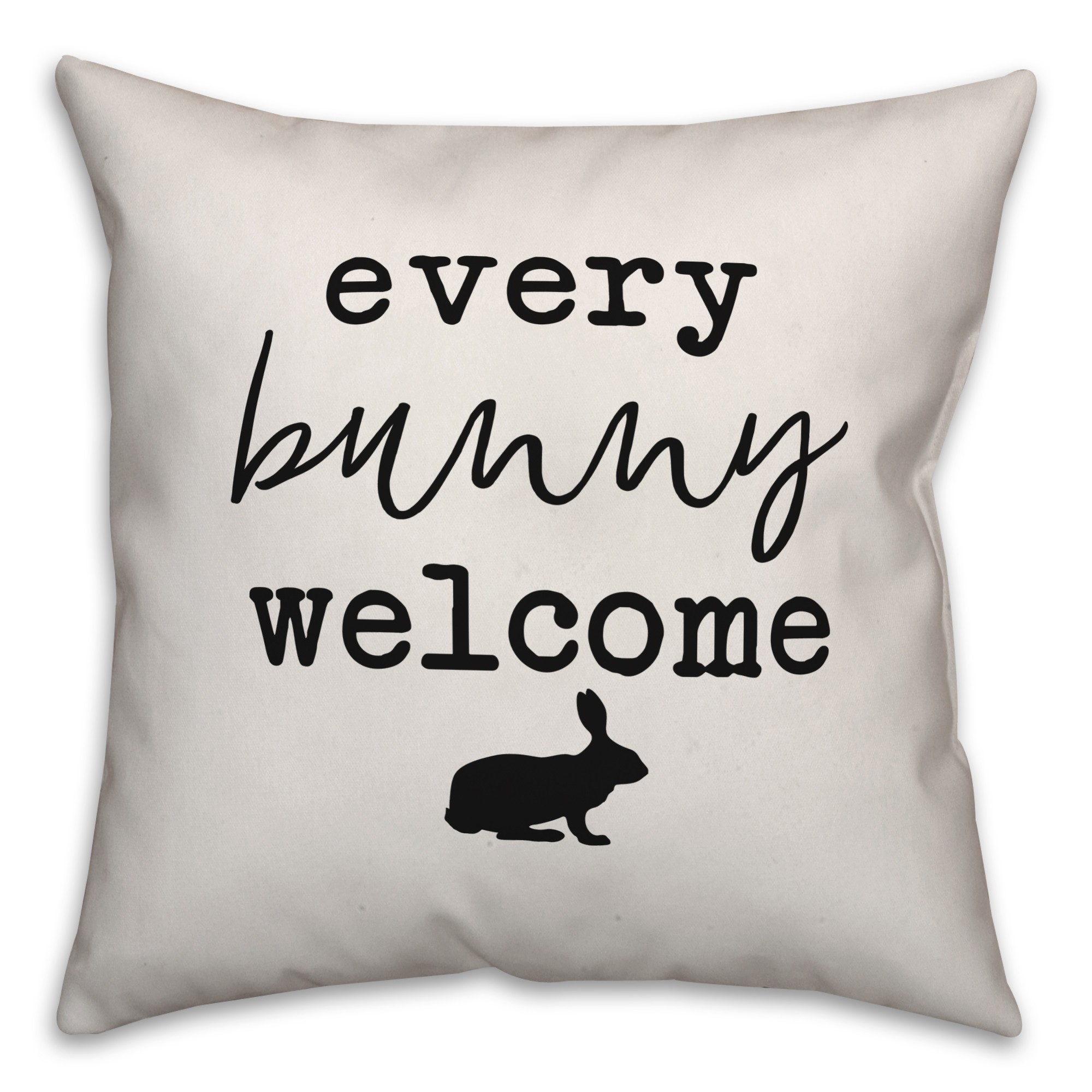 Every Bunny Welcome  Silhouette Pillow