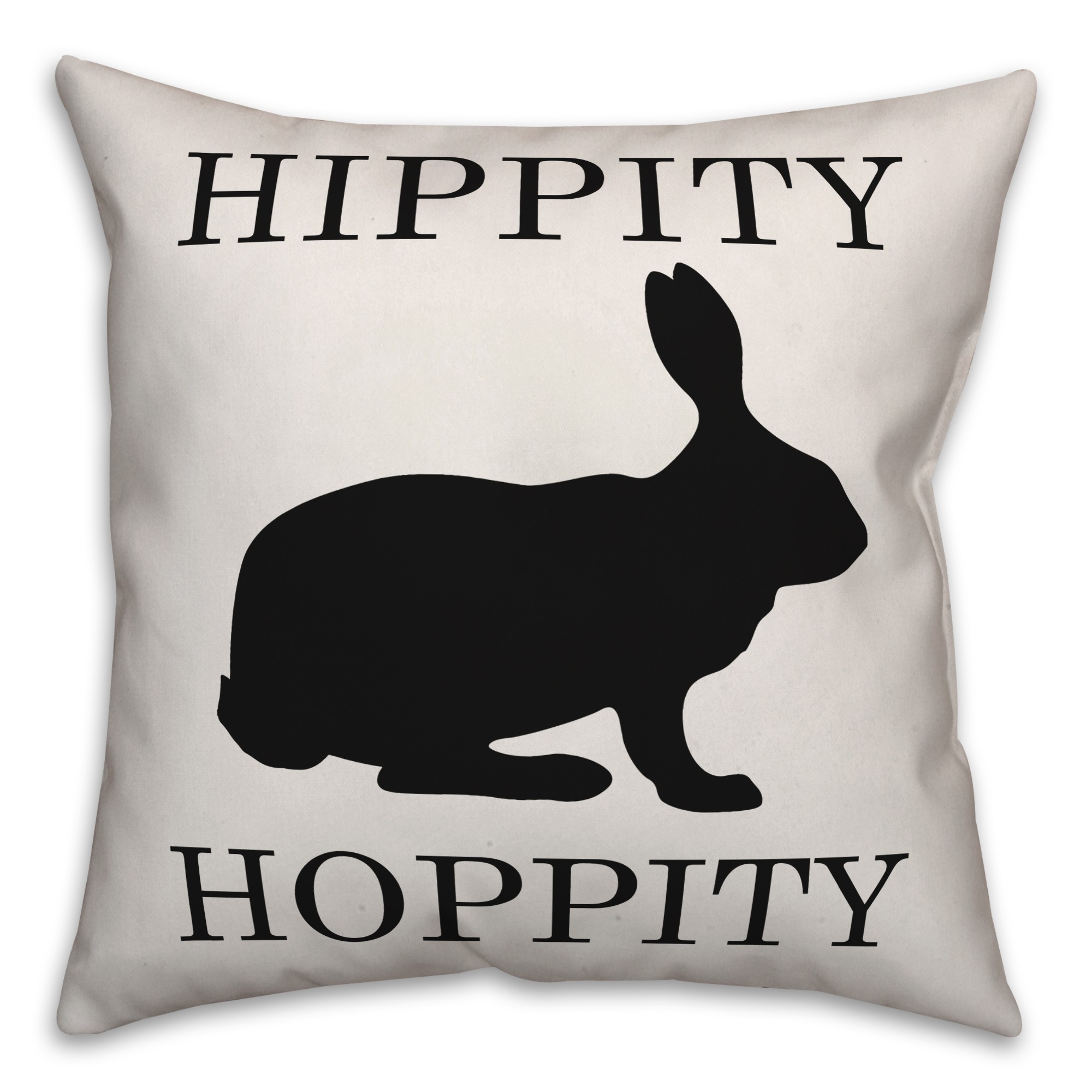 Hippity Hoppity Rabbit Silhouette Pillow