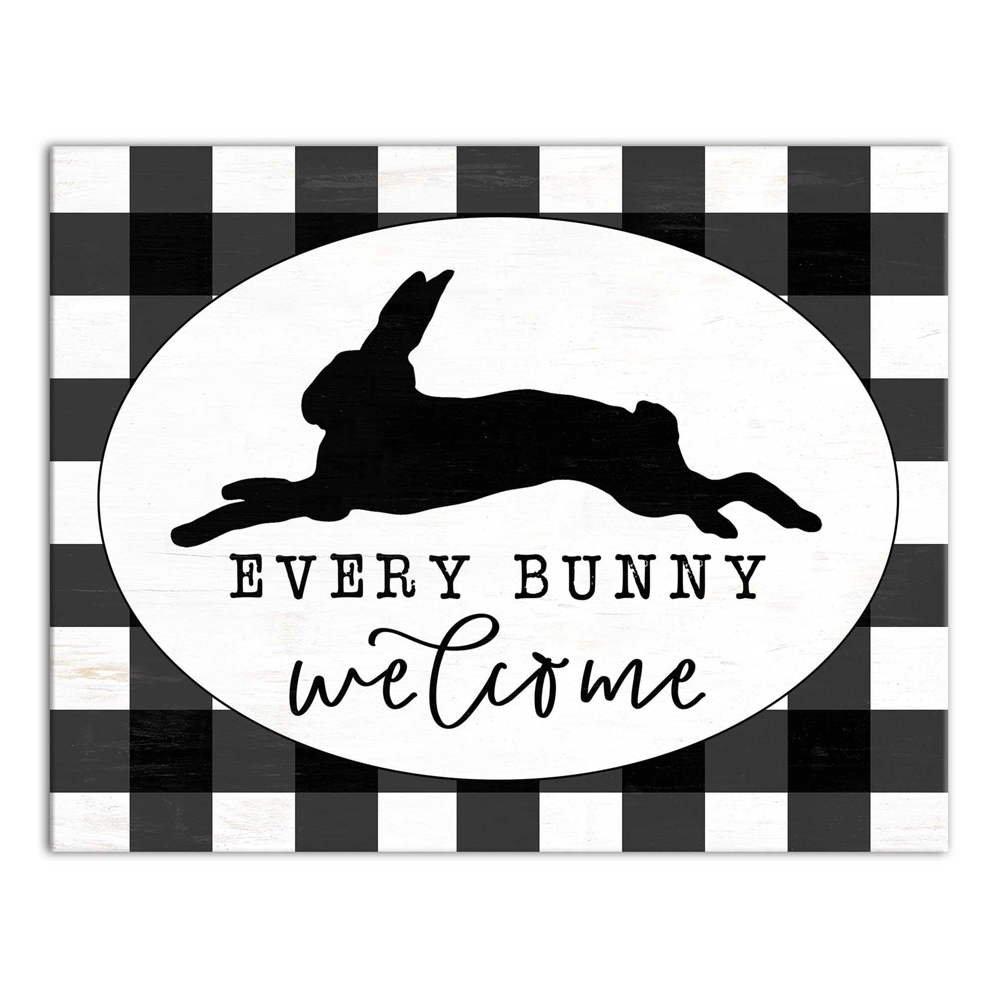 Buffalo Check Every Bunny Welcome Wall Art
