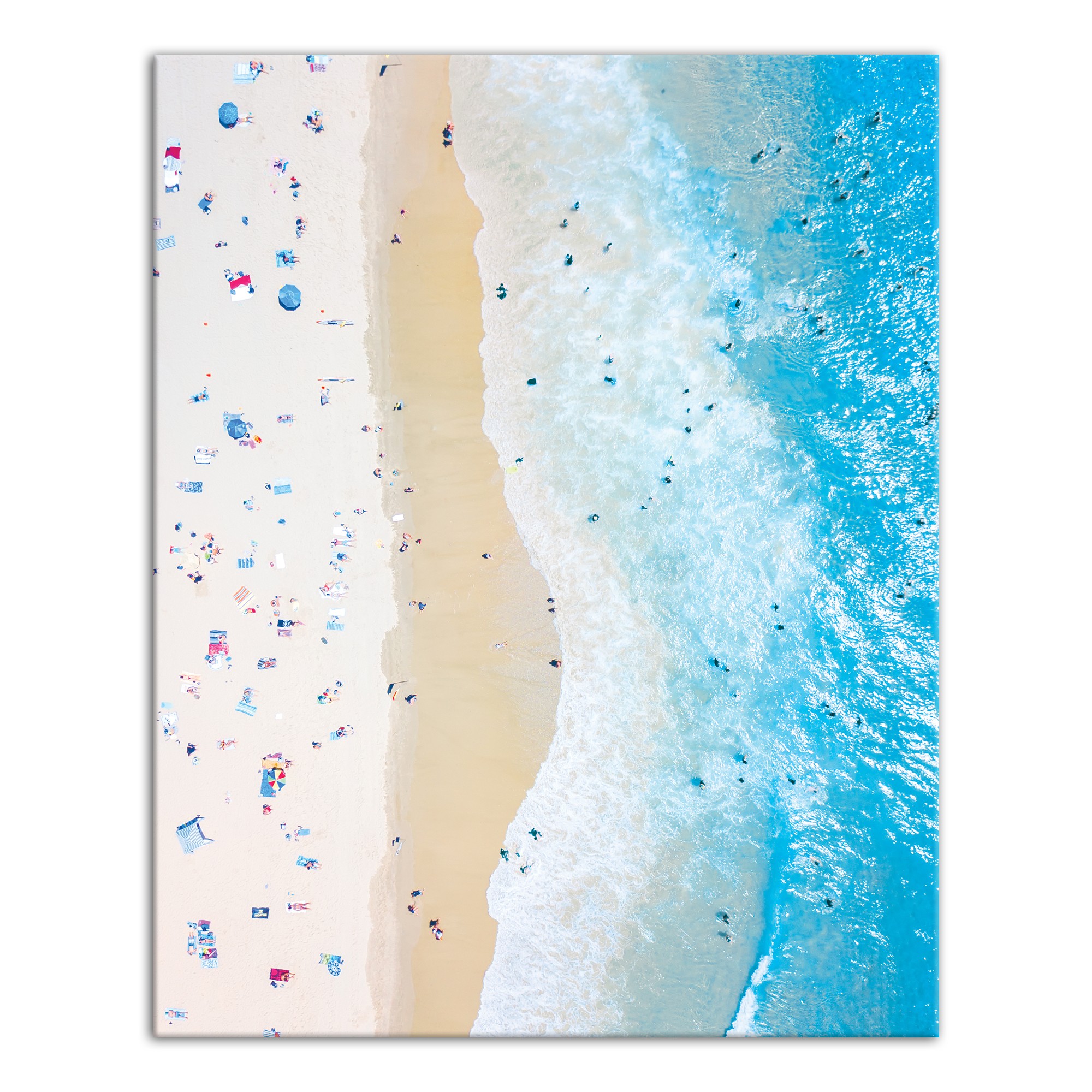 Birds Eye Beach View 16x20 Canvas Wall Art