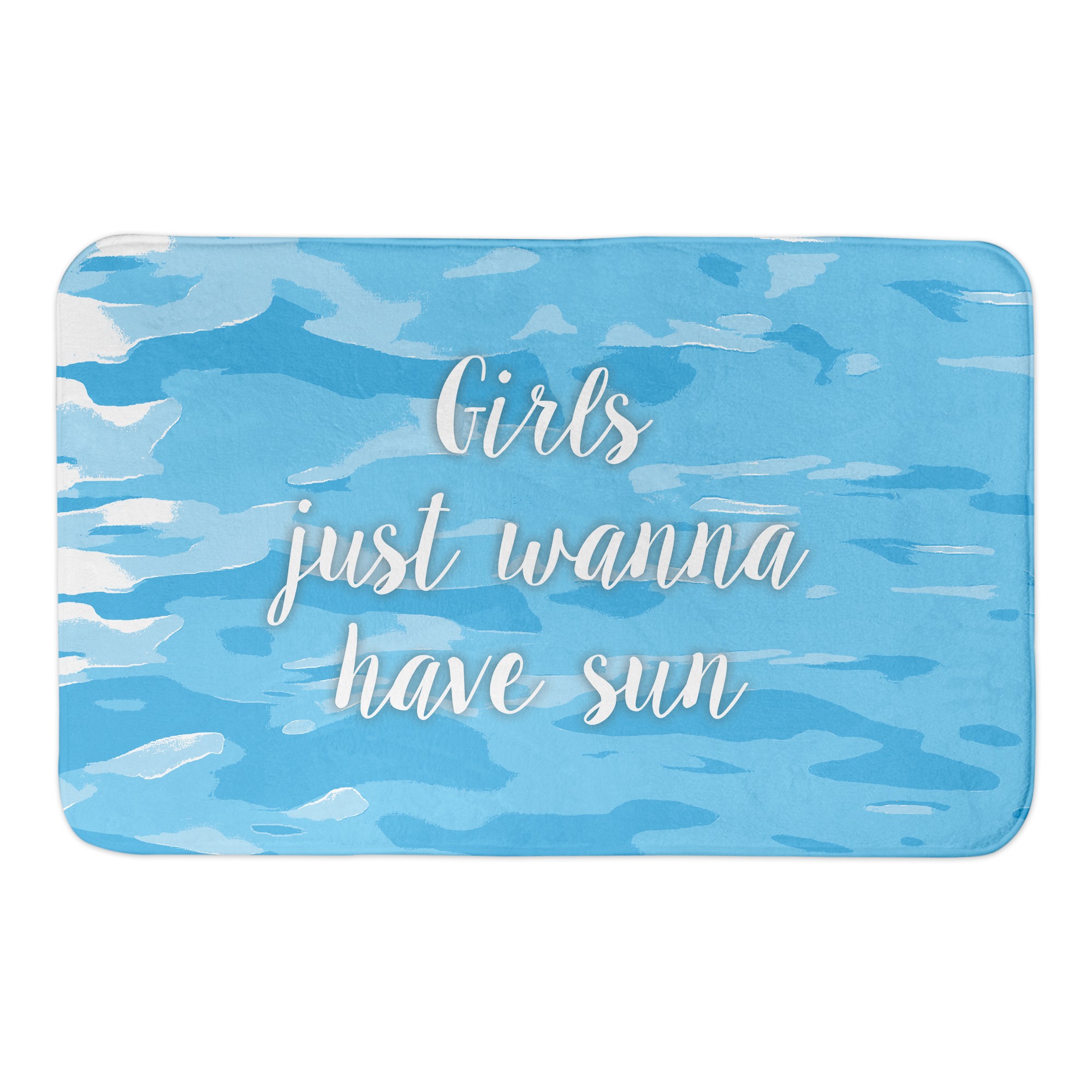 Girls Just Wanna Have Sun 34x21 Bath Mat