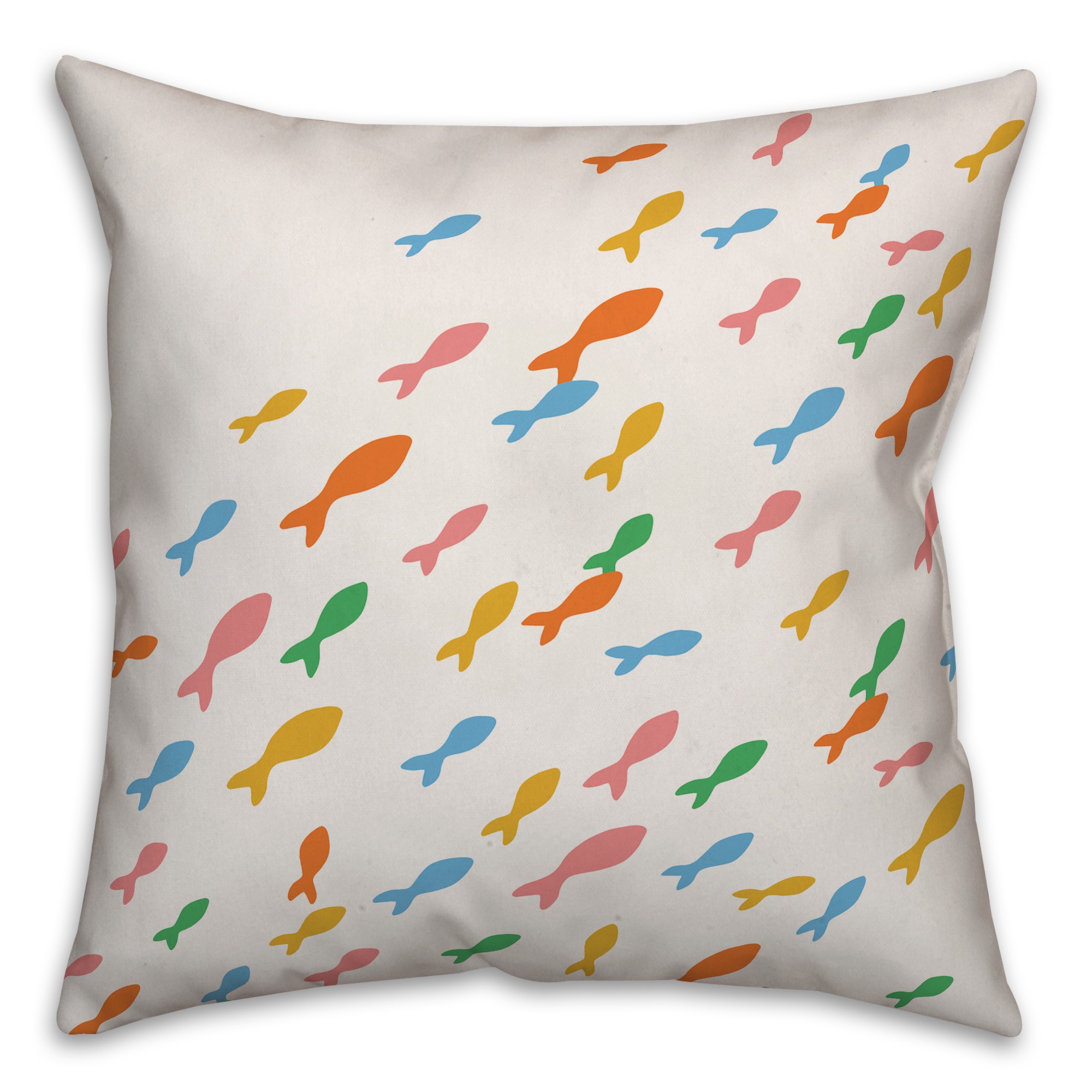 Colorful School of Fish Pillow