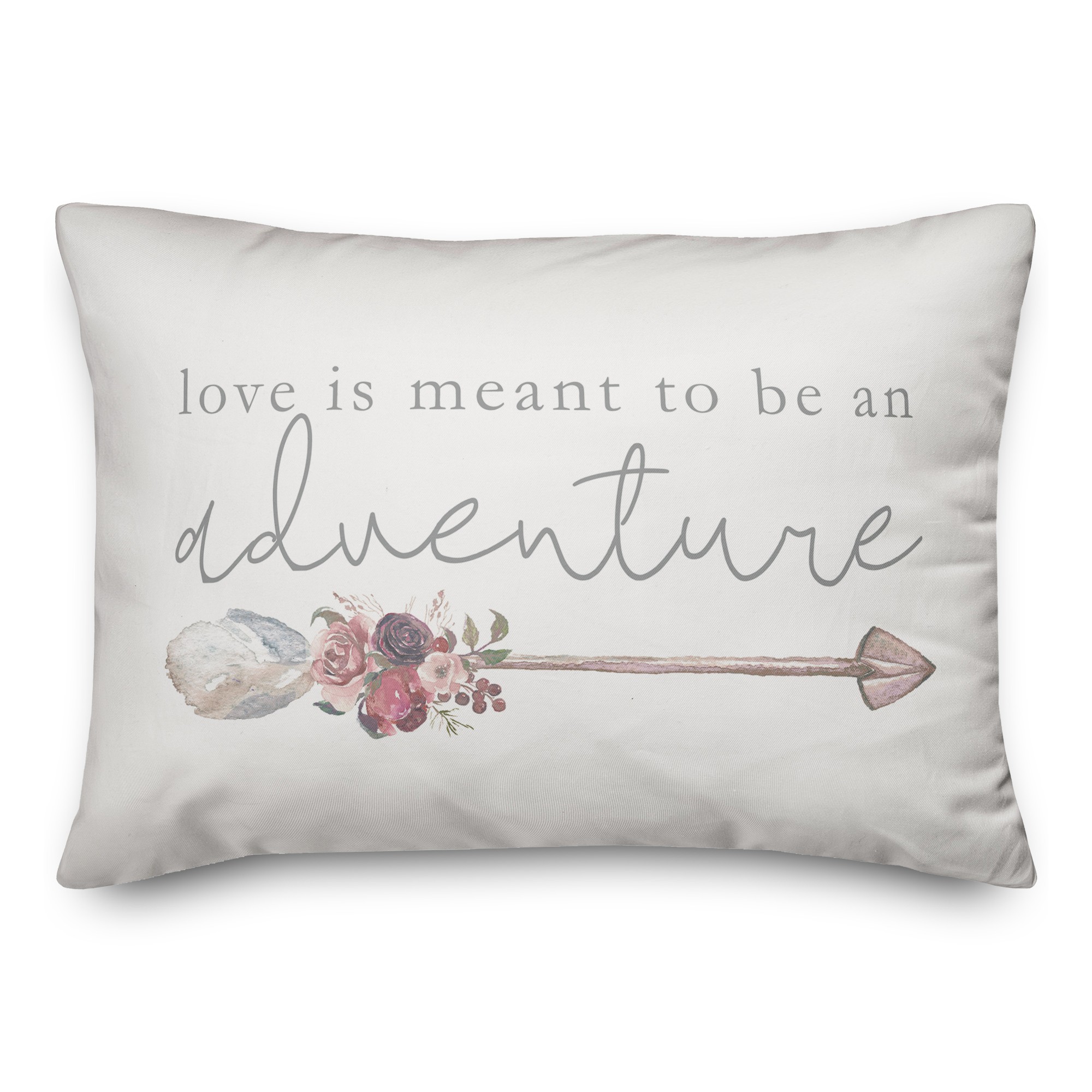Love is meant to be an adventure 14x20 Spun Poly Pillow Cover