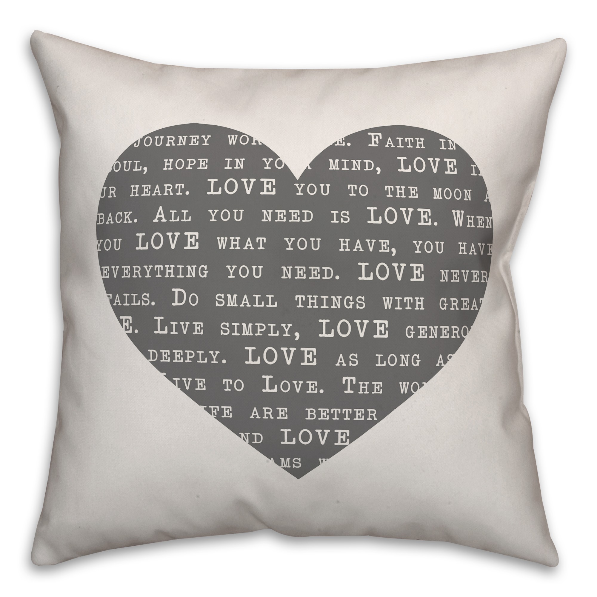 Love Definition Heart Pillow