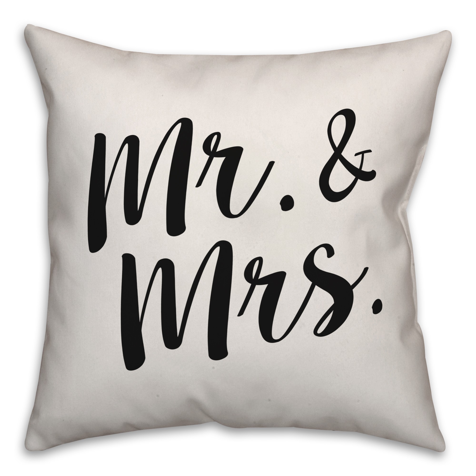 Mr and Mrs Bold Script Pillow
