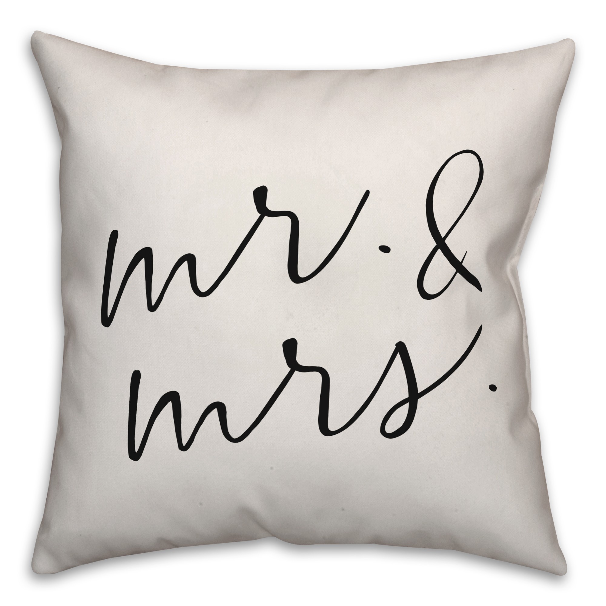 Mr and Mrs thin script Pillow
