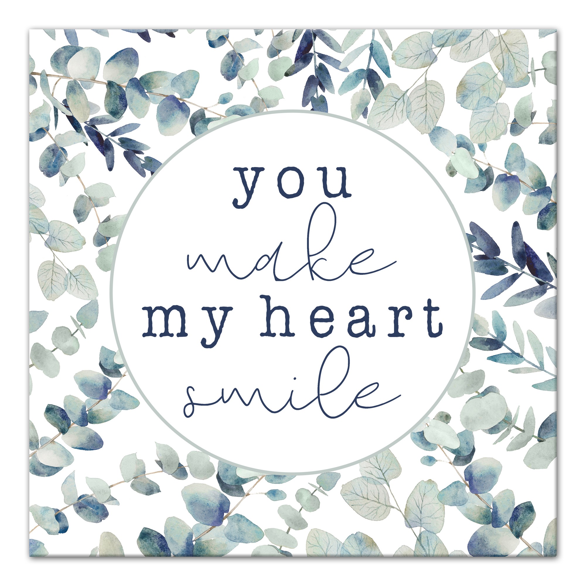 You make my heart smile 16x16 Canvas Wall Art