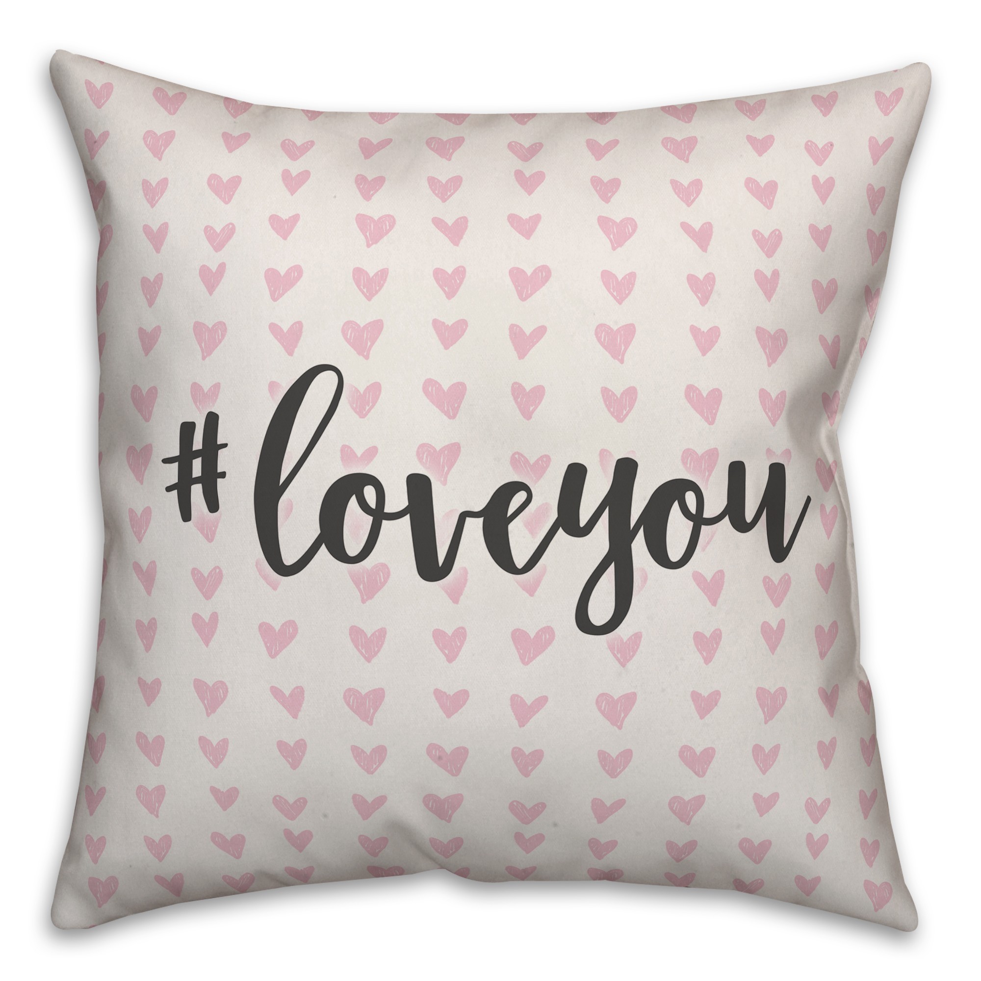 Hashtag Love You Spun Poly Pillow