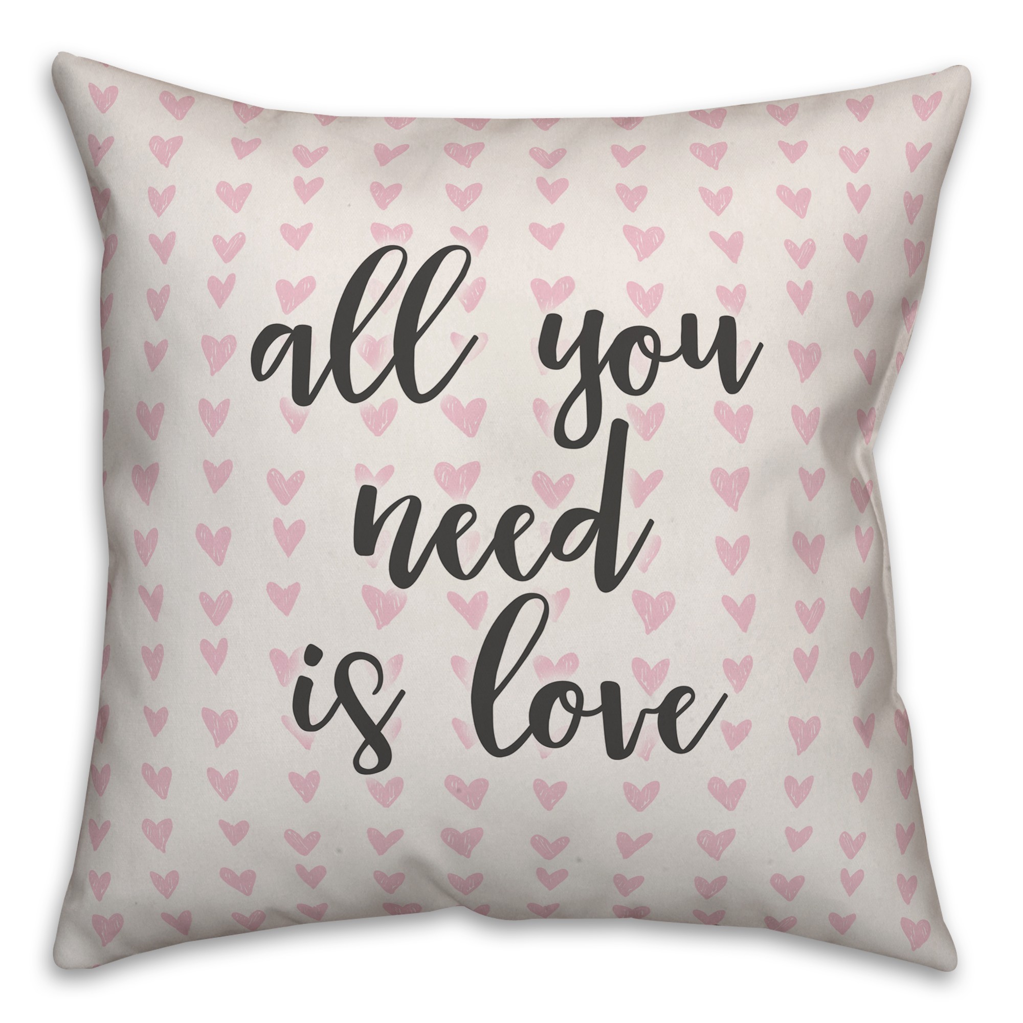 All You Need Is Love Spun Poly Pillow