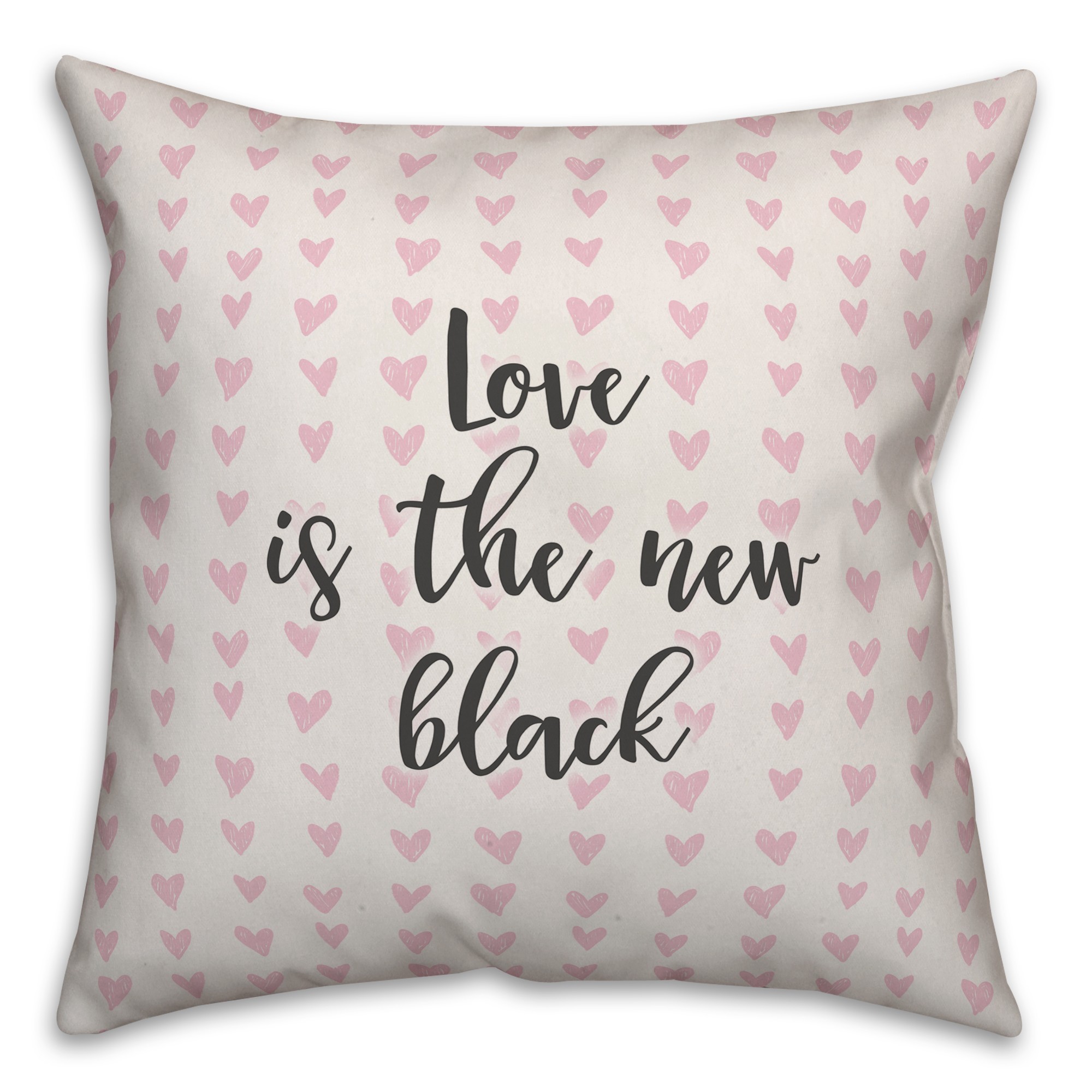 Love Is The New Black Spun Poly Pillow