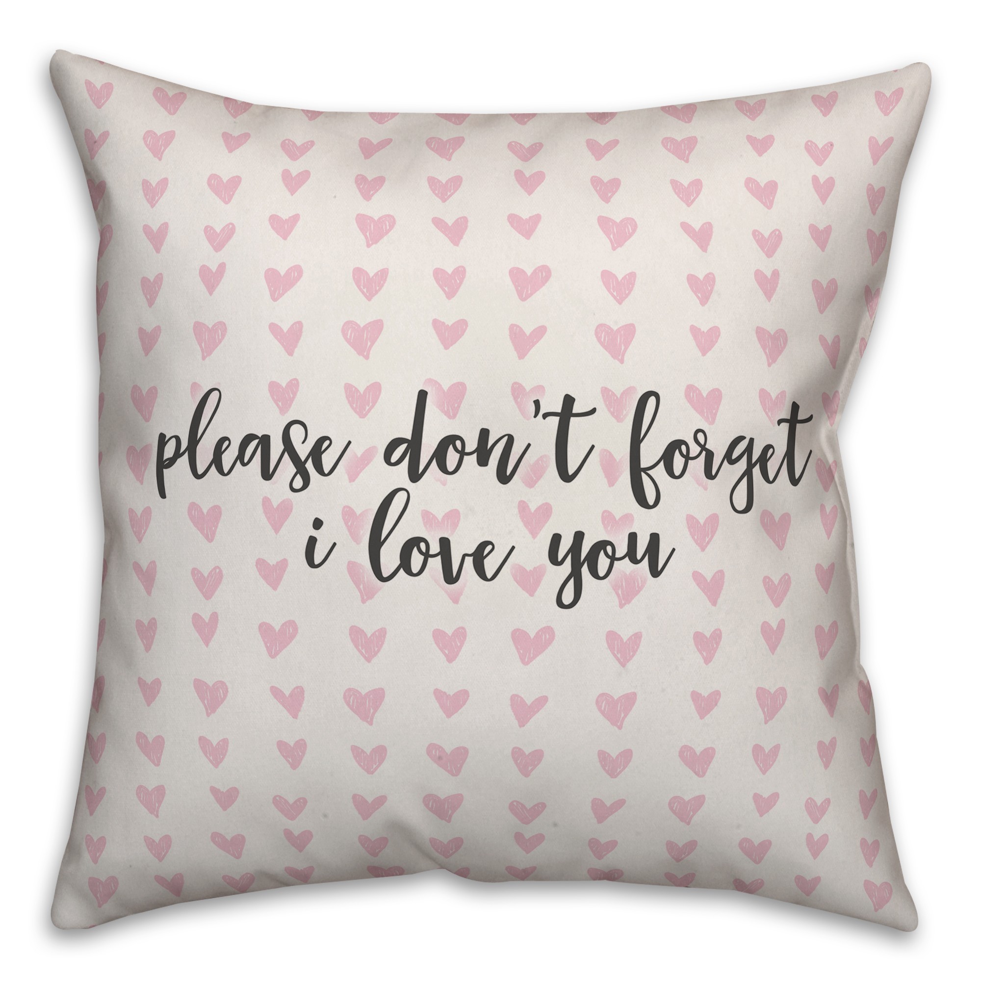 Please Don’t Forget I Love You Spun Poly Pillow
