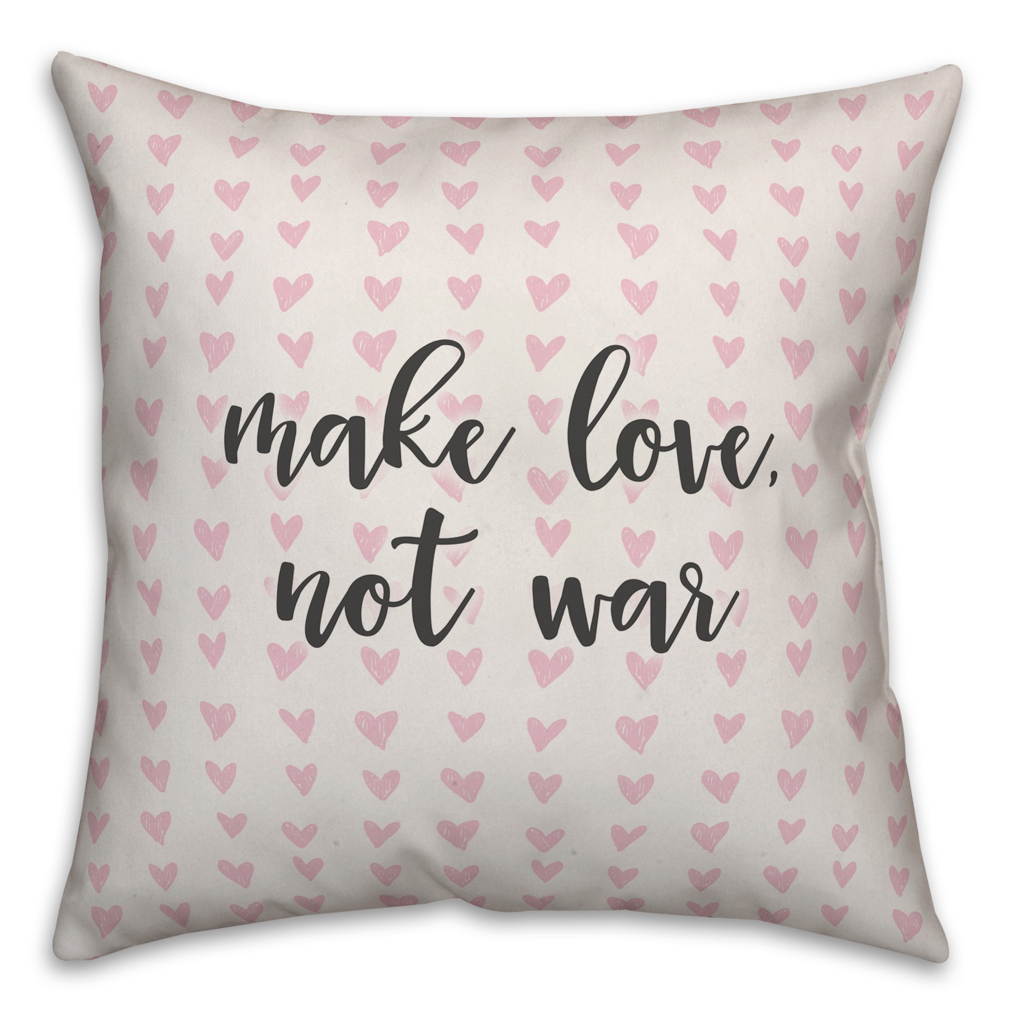 Make Love Not War Spun Poly Pillow Cover