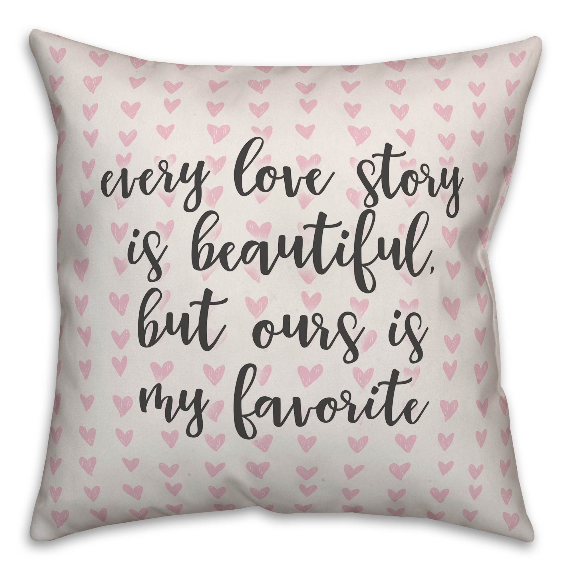 Every Love Story Is Beautiful Spun Poly Pillow Cover