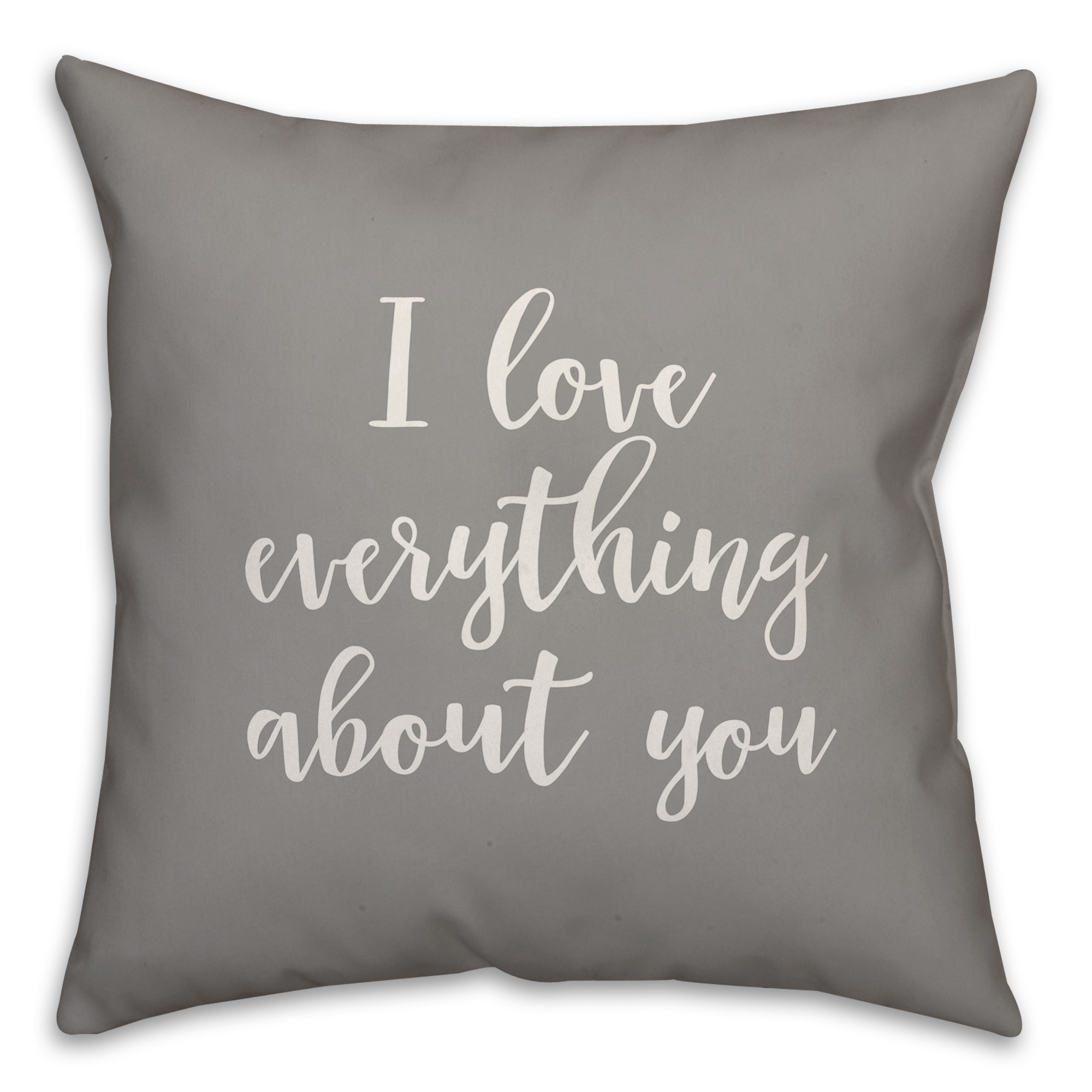 I Love Everything About You 16x16 Spun Poly Pillow Cover