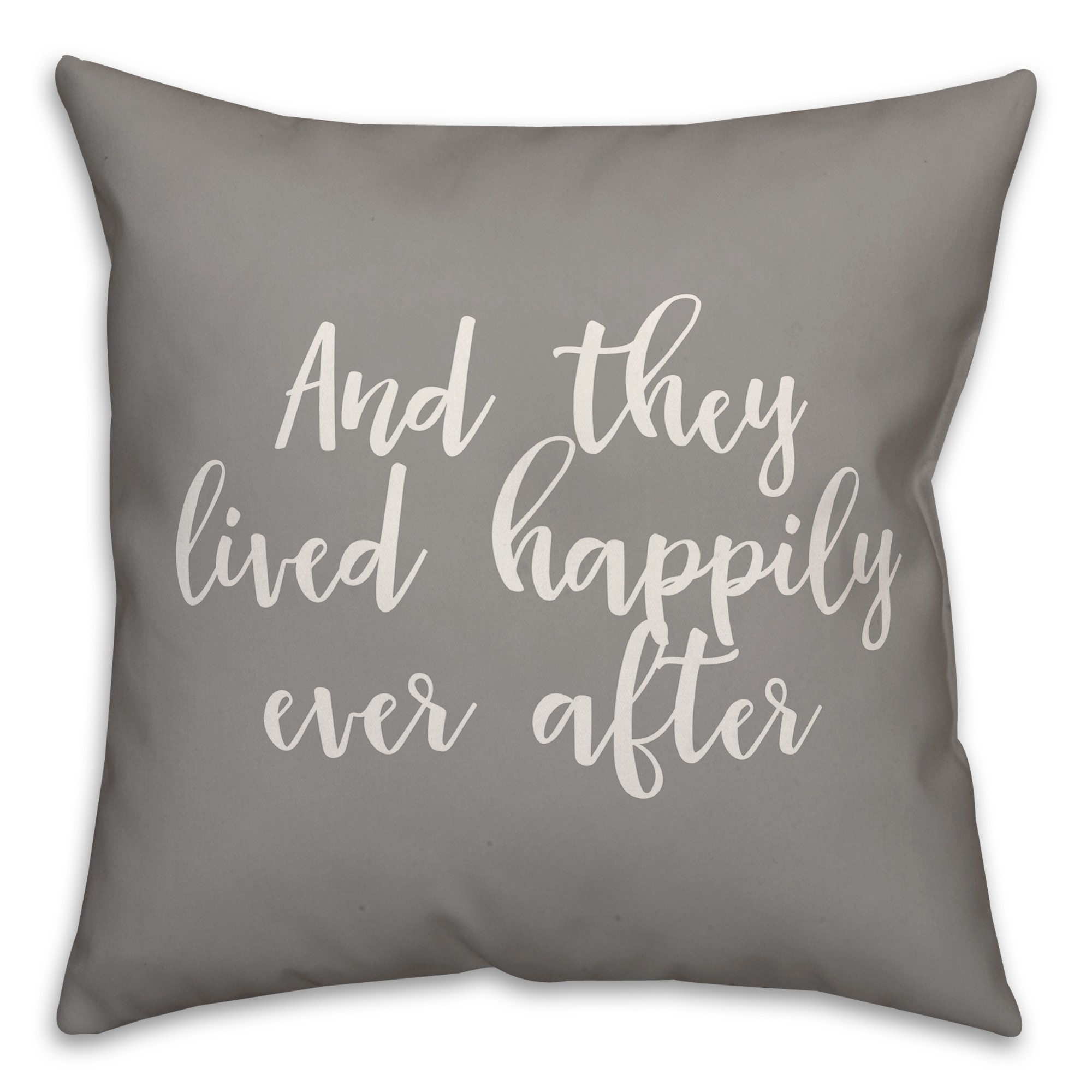 Amd They Lived Happily Ever After 16x16 Spun Poly Pillow Cover