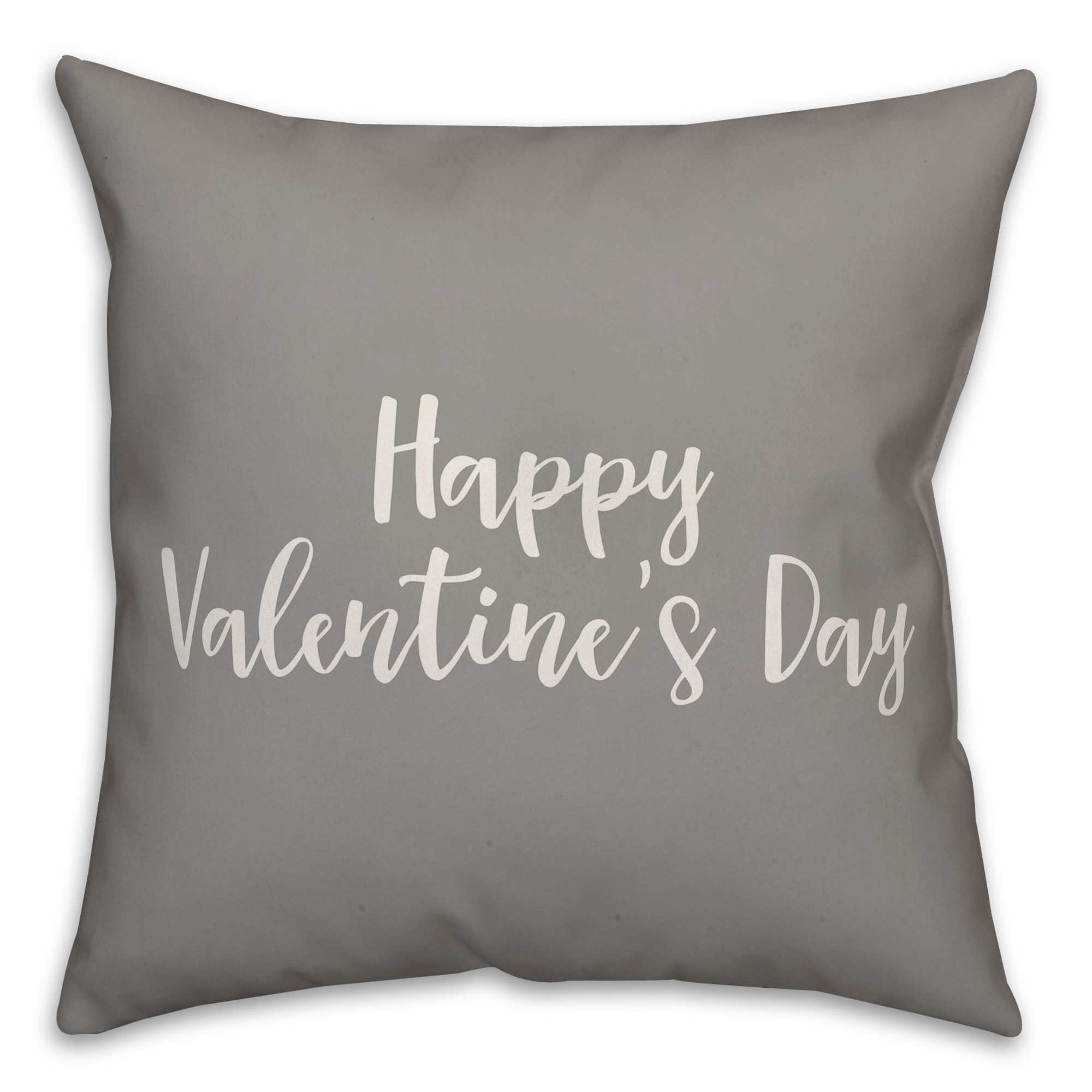 Happy Valentine's Day 16x16 Spun Poly Pillow Cover