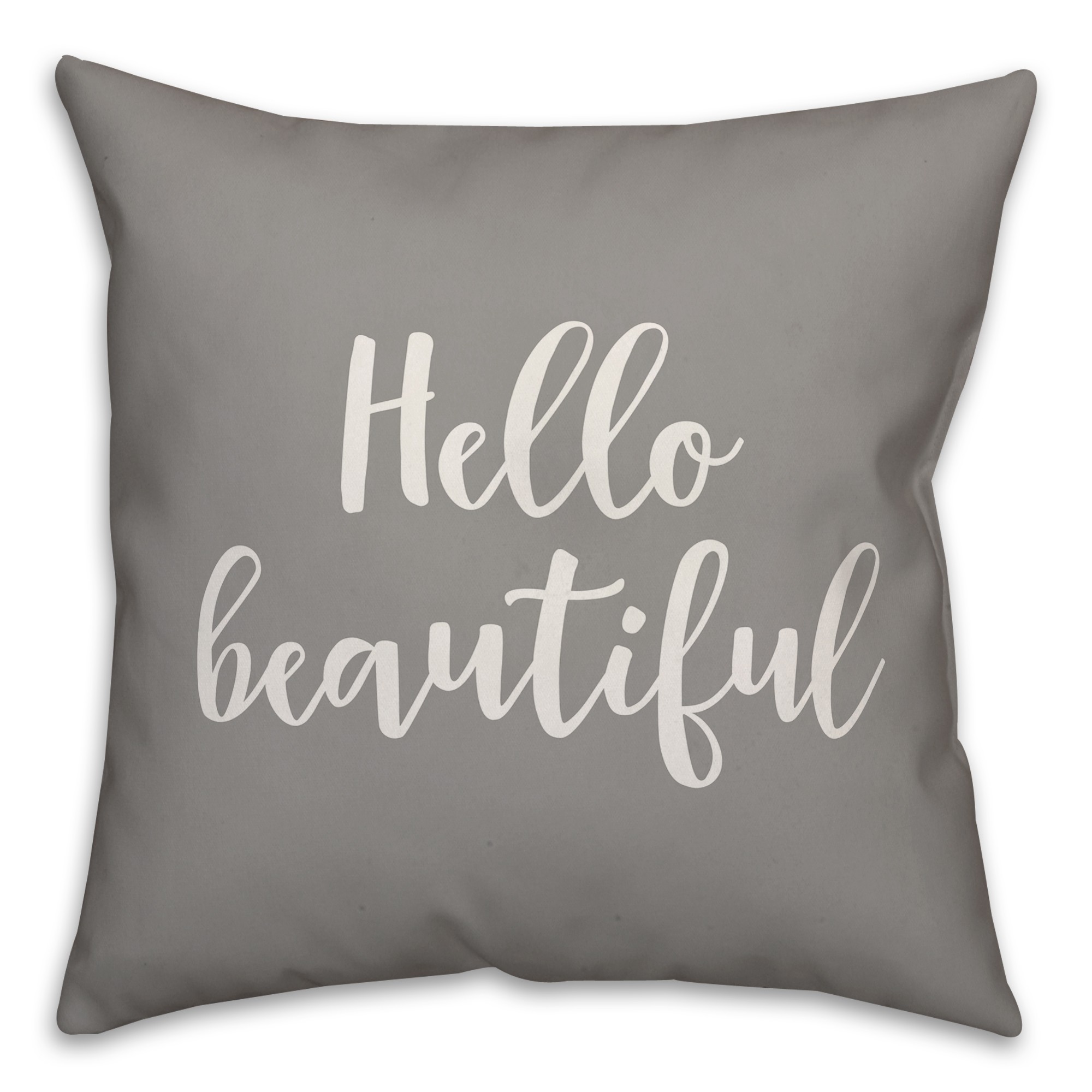 Hello Beautiful 16x16 Spun Poly Pillow Cover
