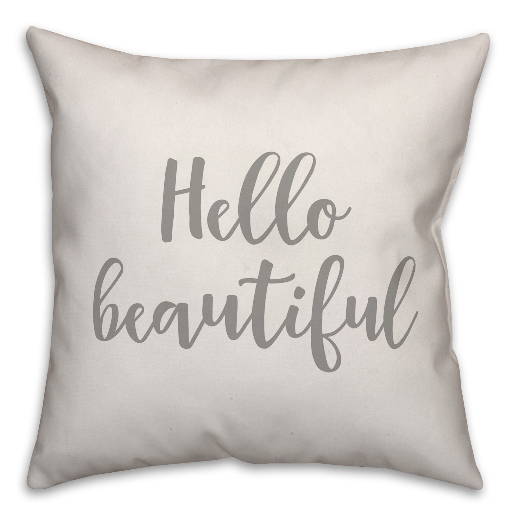 Hello Beautiful 16x16 Spun Poly Pillow Cover
