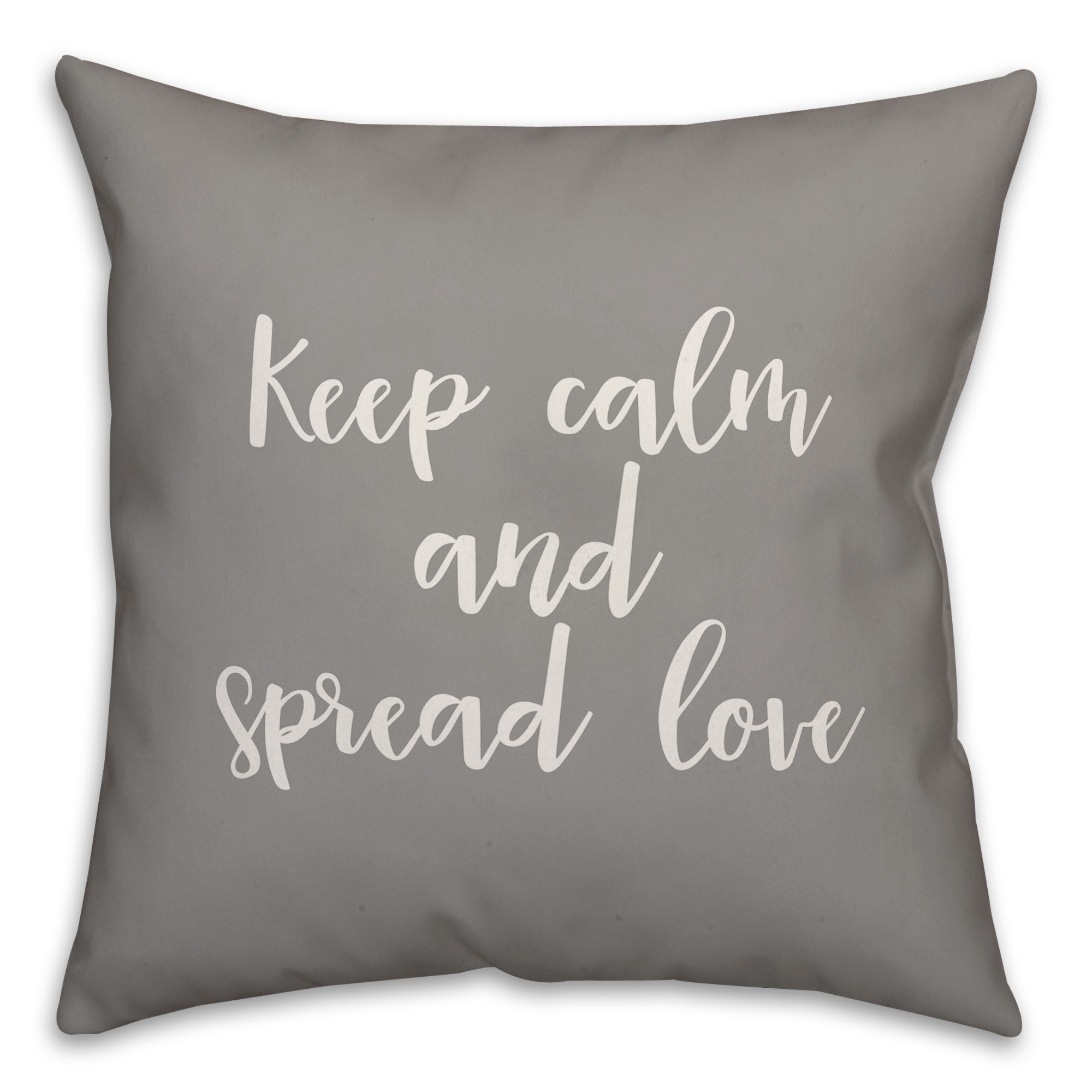Keep Calm & Spread Love 16x16 Spun Poly Pillow Cover