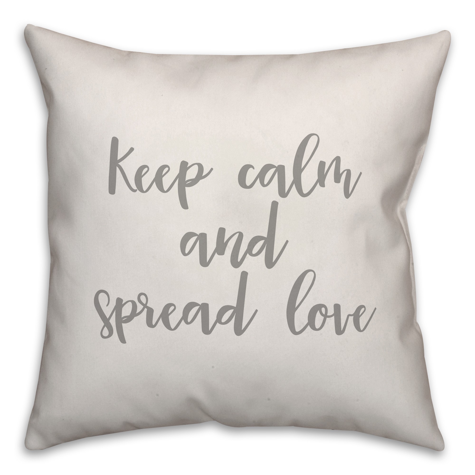 Keep Calm & Spread Love 16x16 Spun Poly Pillow Cover
