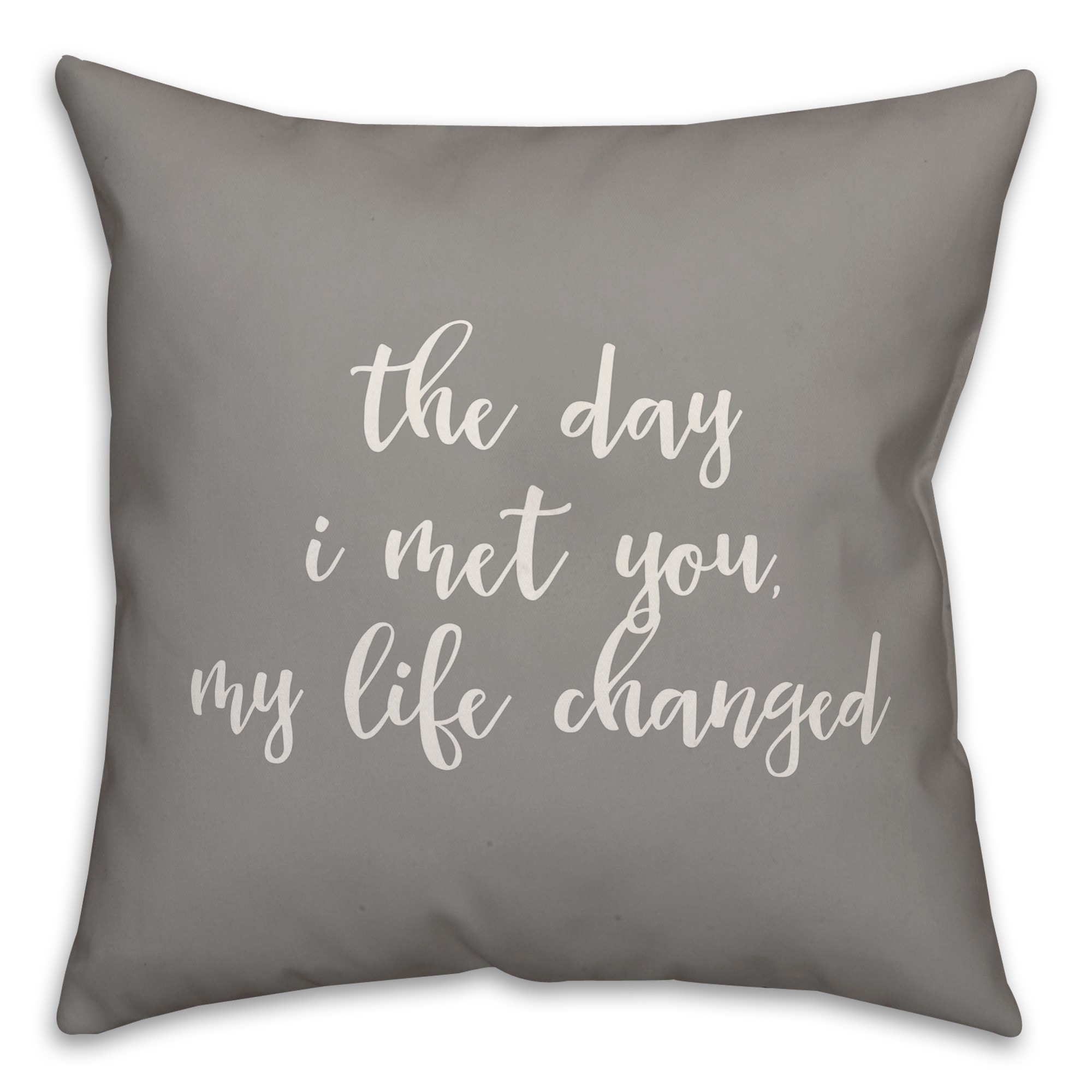 The Day I Met You My Life Changed 16x16 Spun Poly Pillow Cover