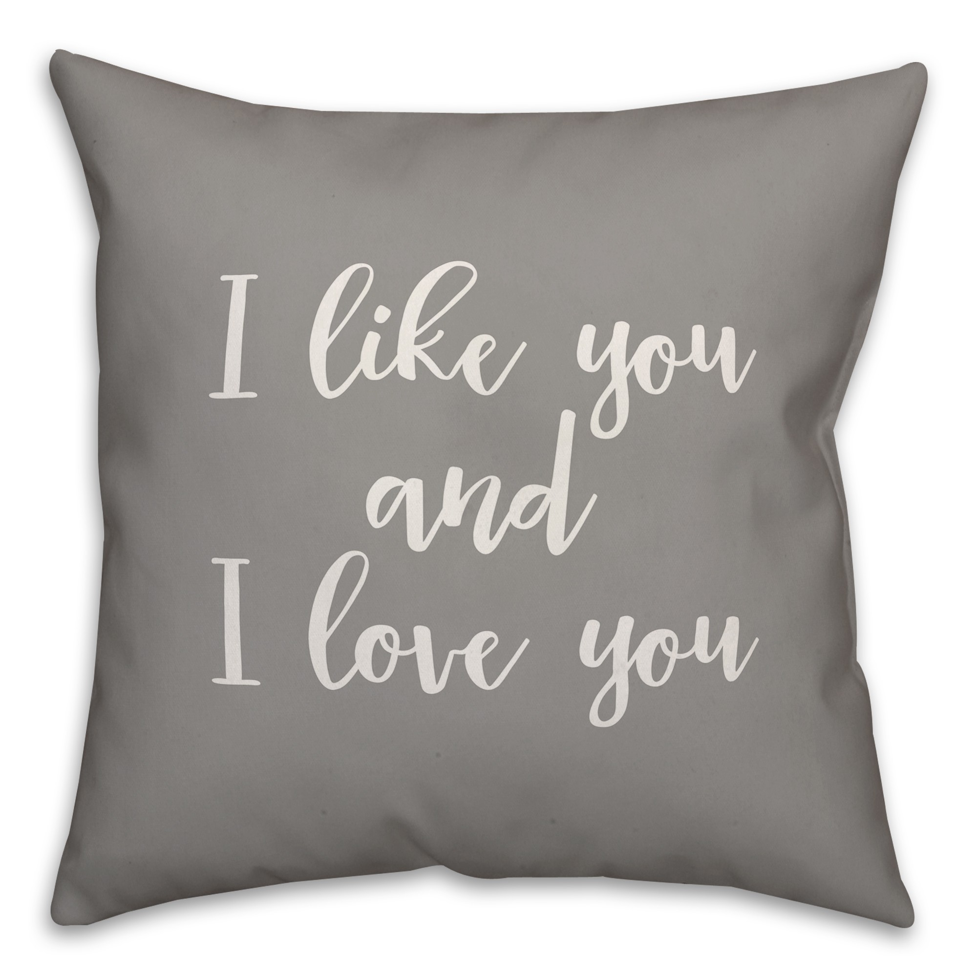 I Like You And I Love You 16x16 Spun Poly Pillow Cover