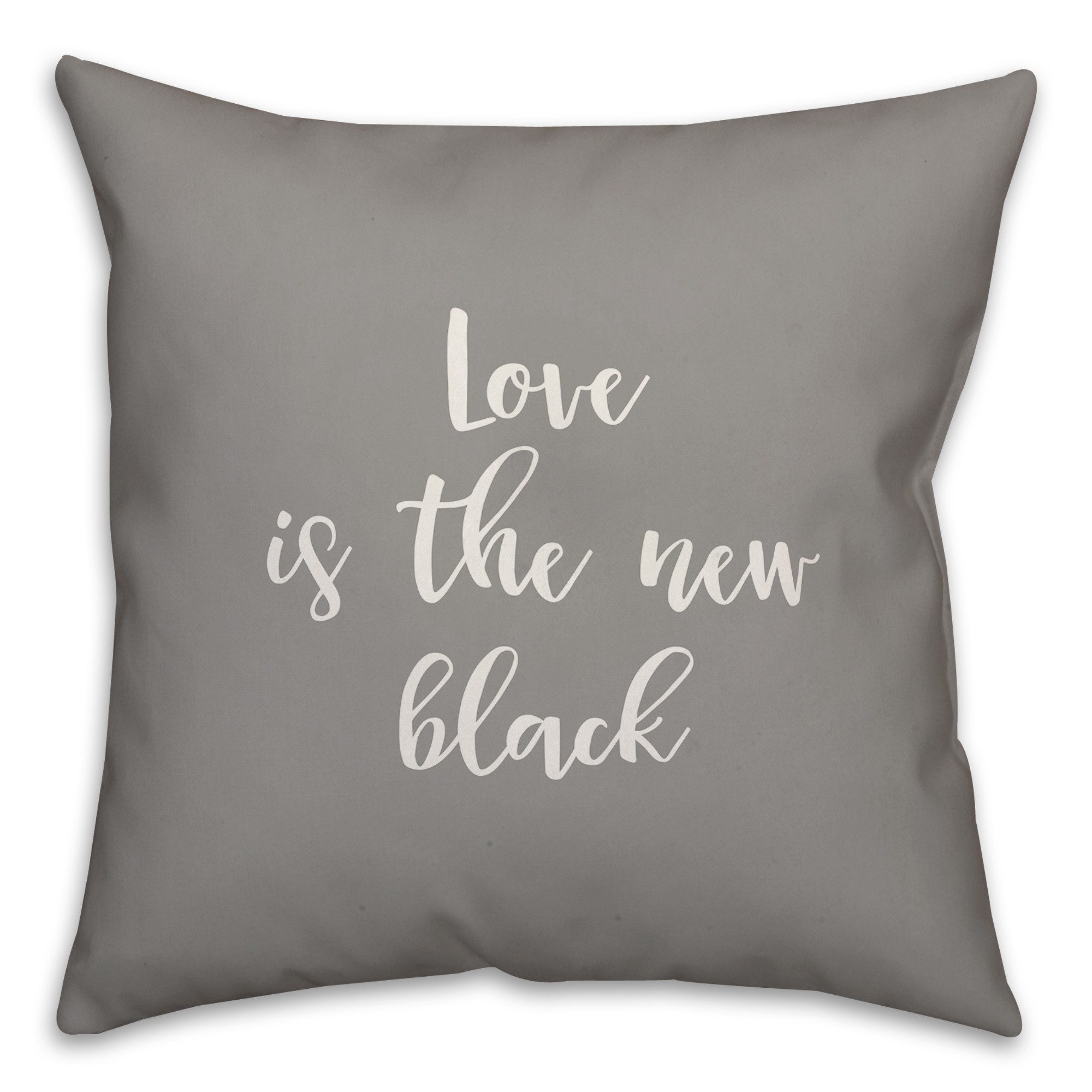 Love Is The New Black 16x16 Spun Poly Pillow Cover