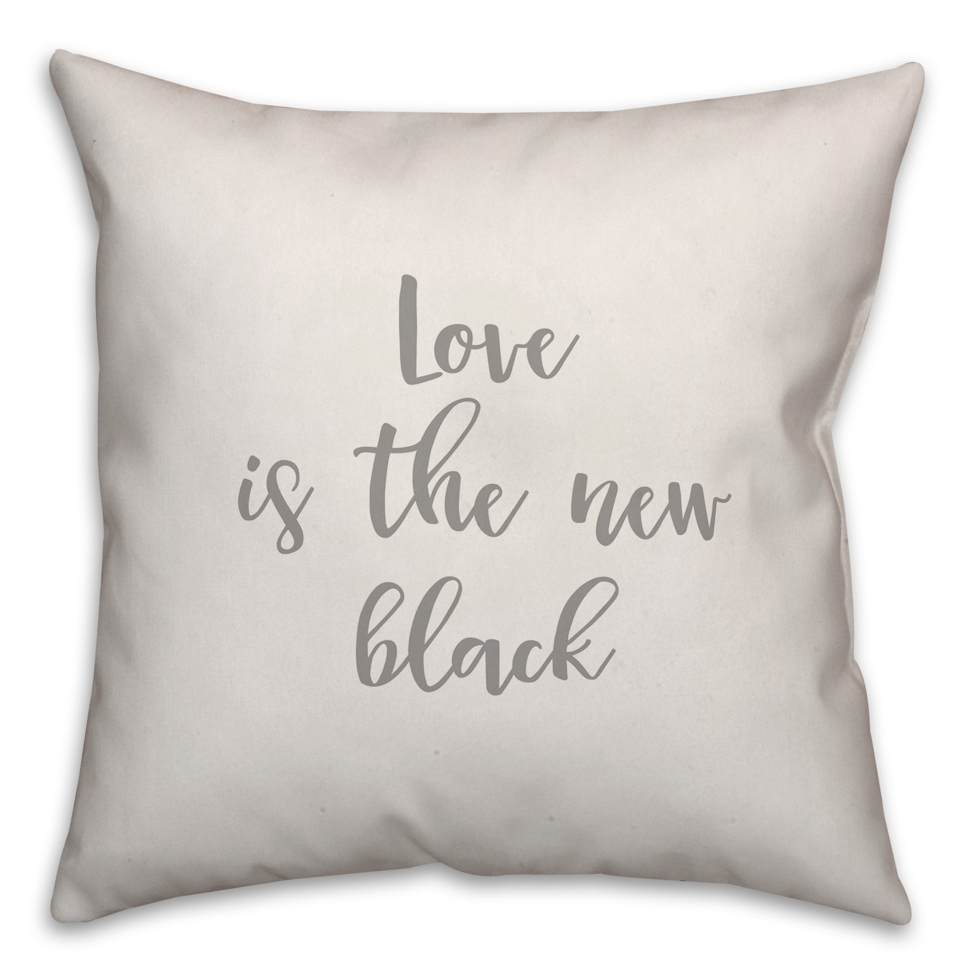 Love Is The New Black 16x16 Spun Poly Pillow Cover