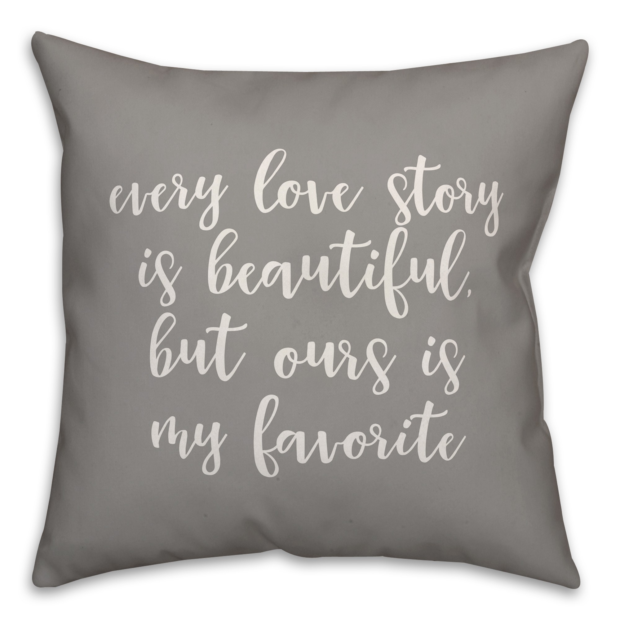 Every Love Story Is Beautiful 16x16 Spun Poly Pillow Cover