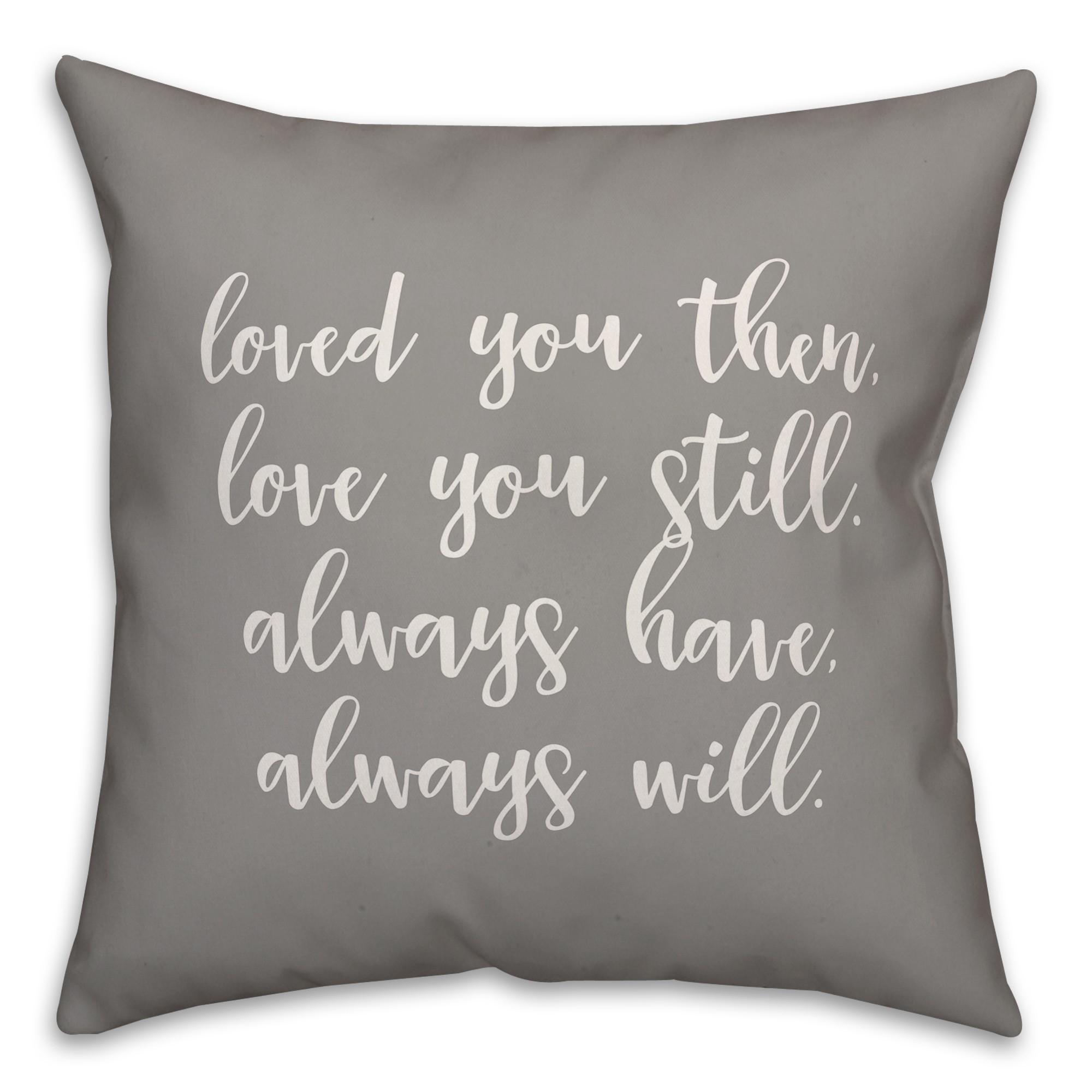 Love Never Gives Up 16x16 Spun Poly Pillow Cover
