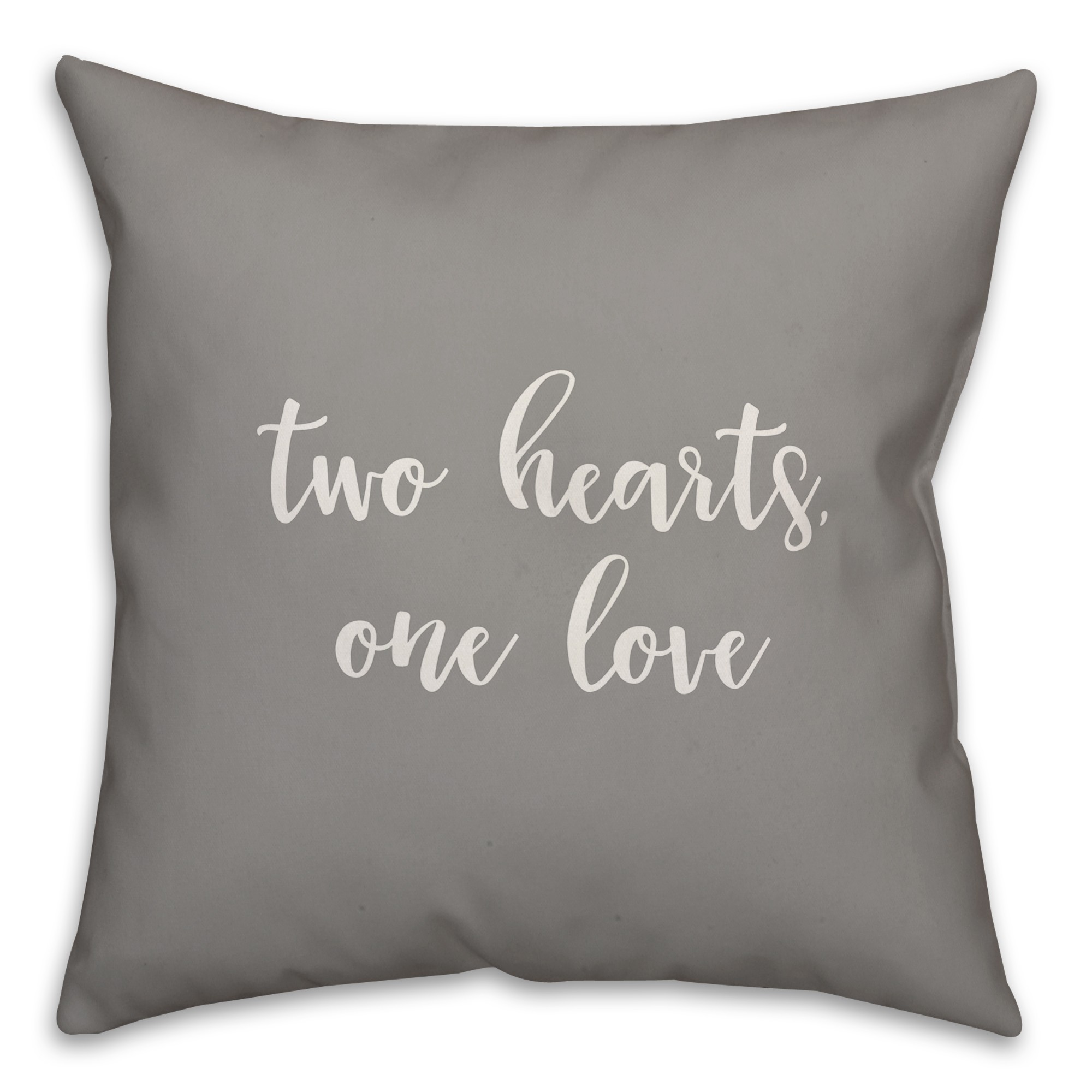 Two Hearts One Love 16x16 Spun Poly Pillow Cover