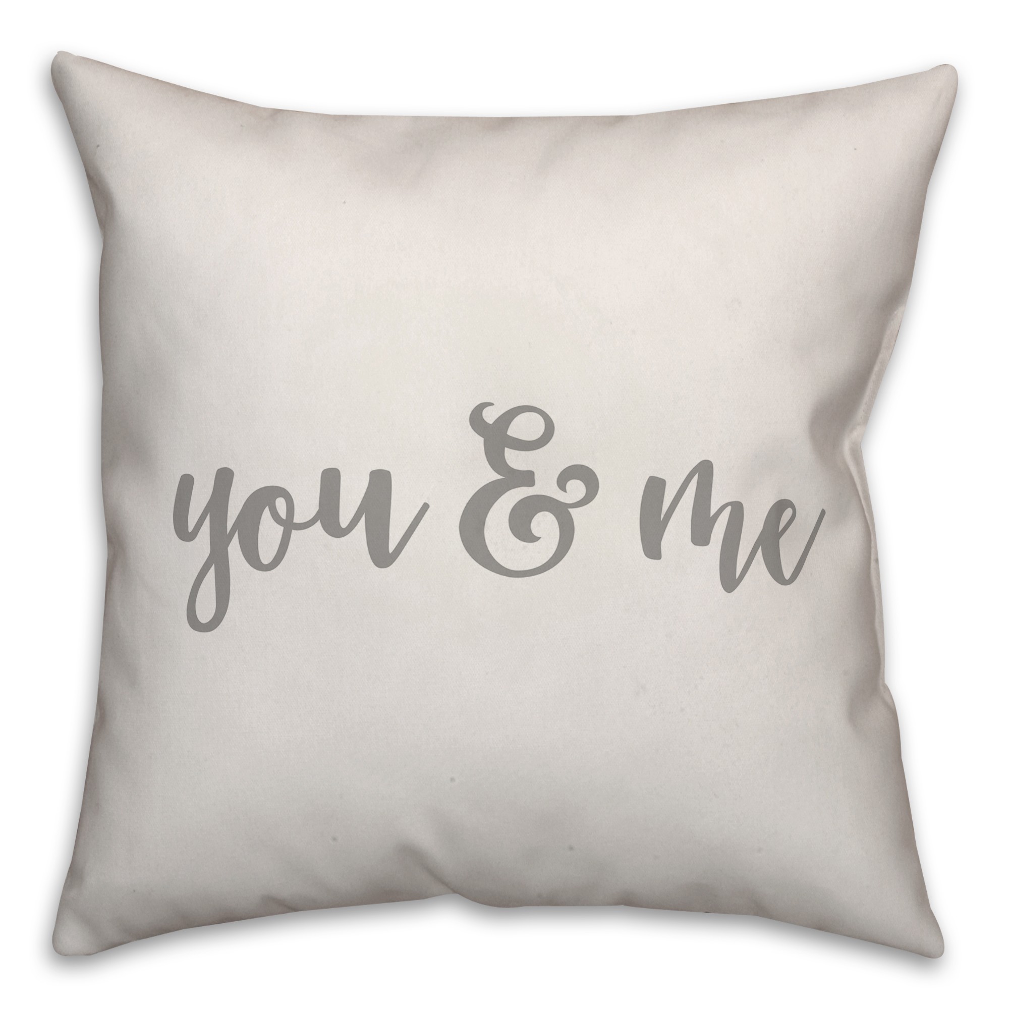 You & Me 16x16 Spun Poly Pillow Cover