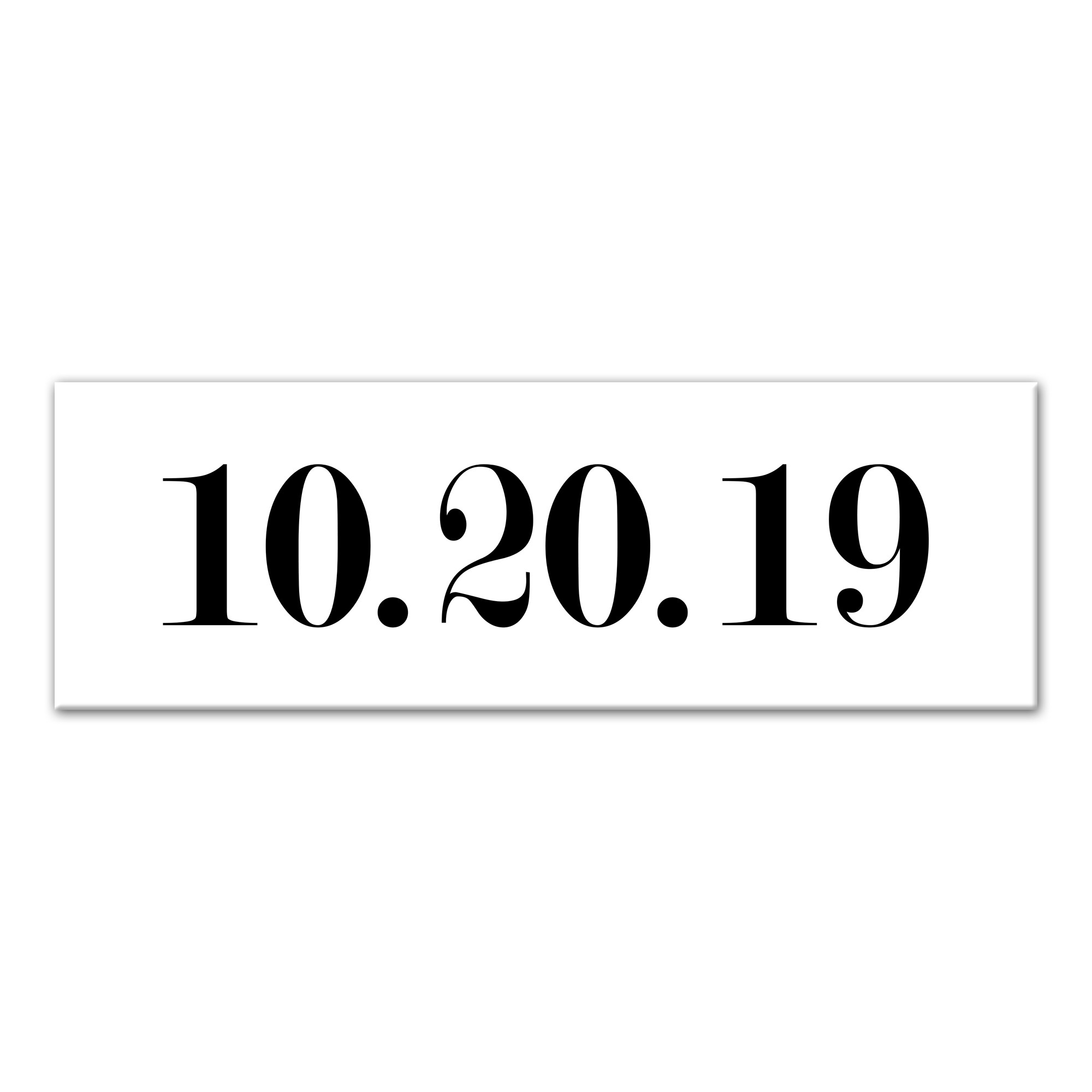 Simple Date Typography 12x36 Personalized Canvas Wall Art