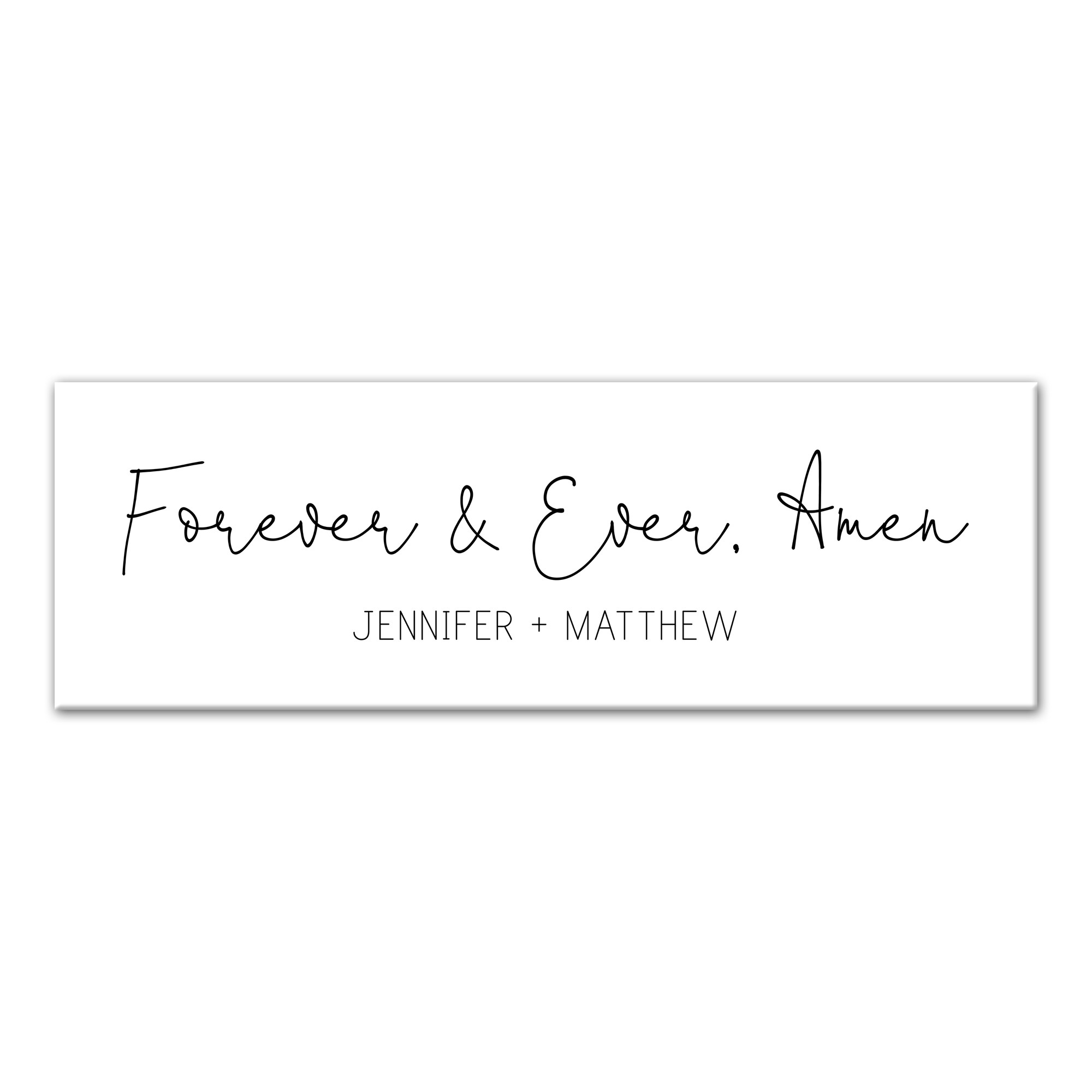 Forever and Ever Amen 12x36 Personalized Canvas Wall Art