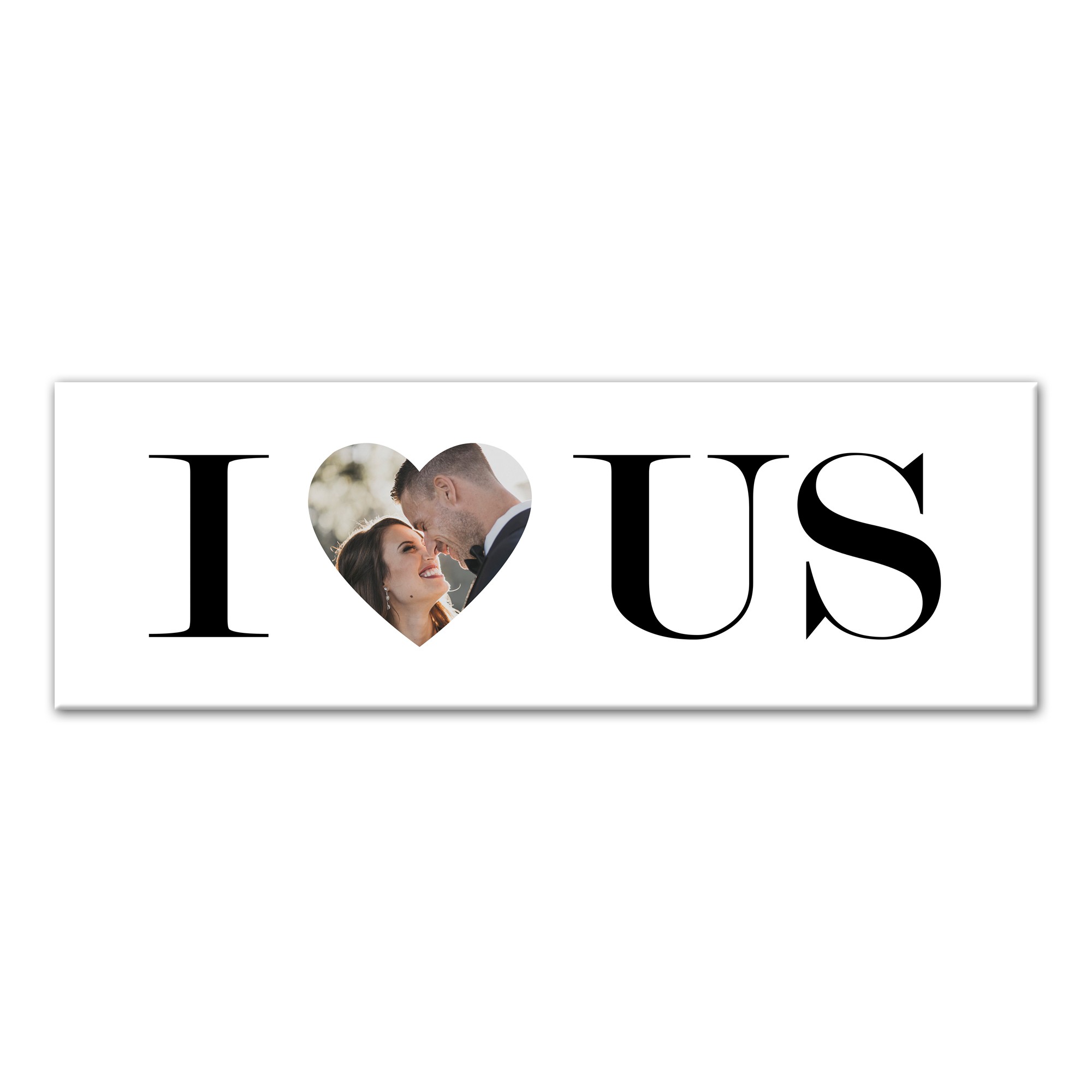 I Heart Us 12x36 Personalized Canvas Wall Art