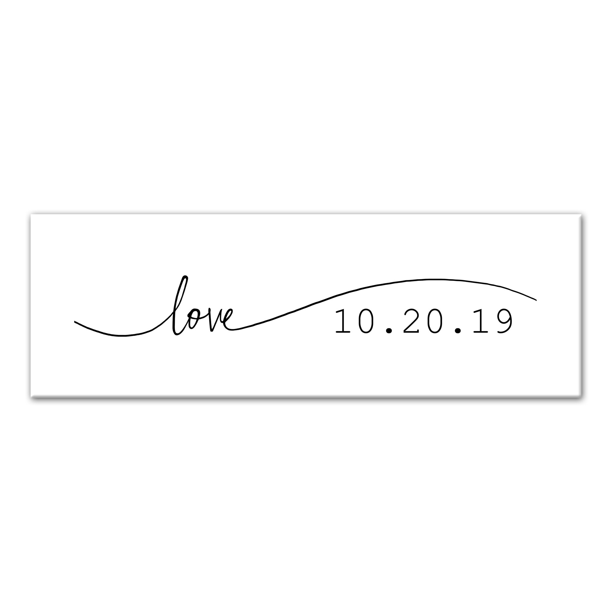 Simple Love Script 12x36 Personalized Canvas Wall Art
