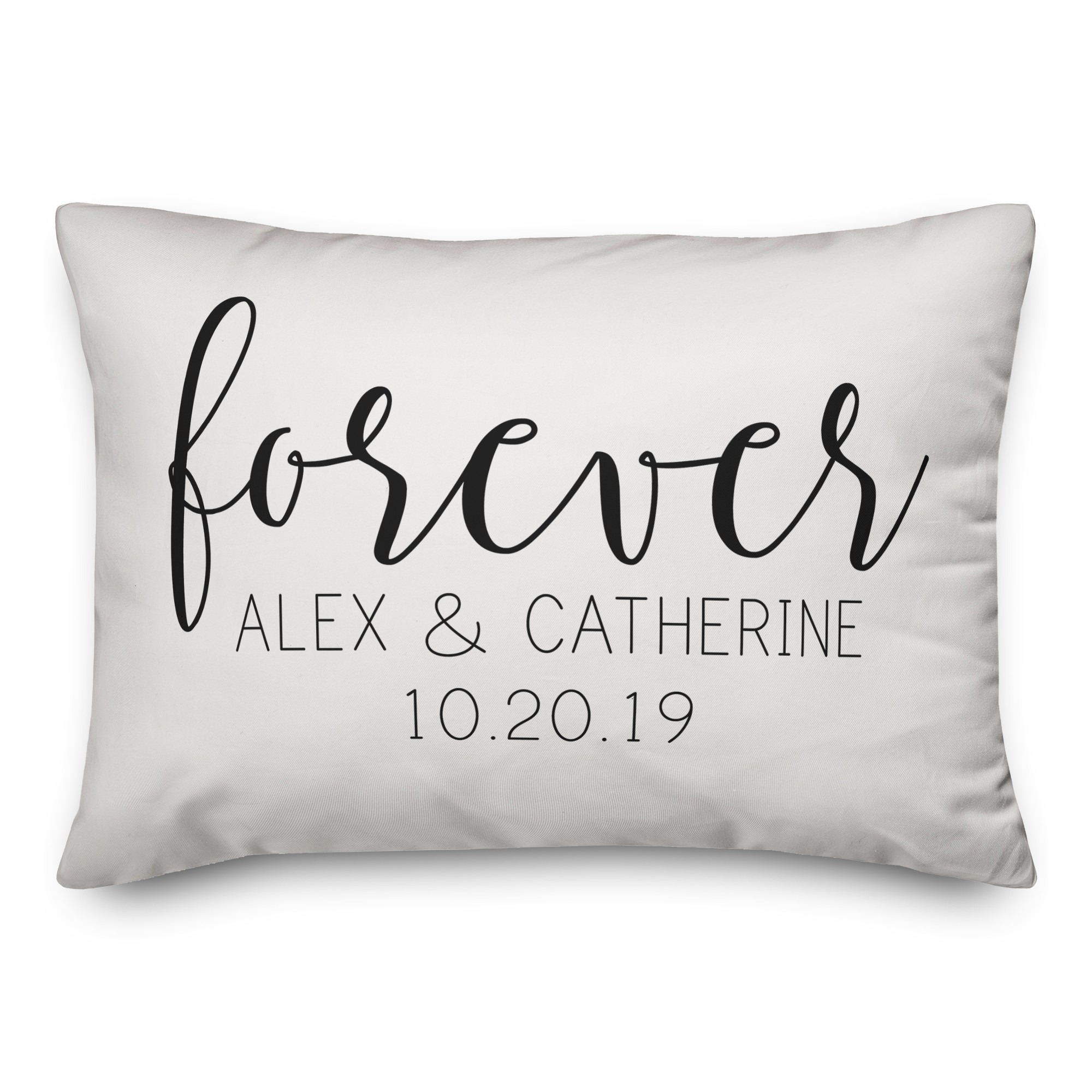 Simple Script Forever 14x20 Personalized Spun Poly Pillow