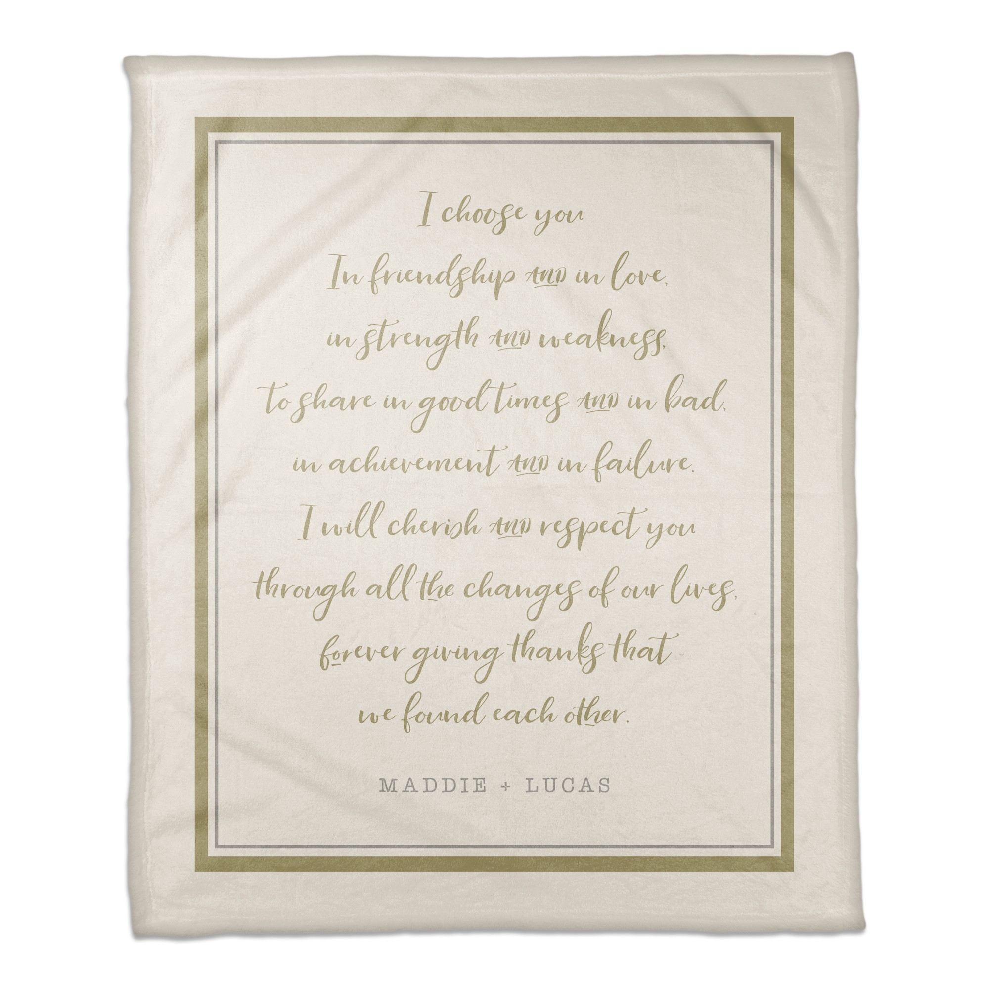 I Choose You 50x60 Personalized Coral Fleece Blanket