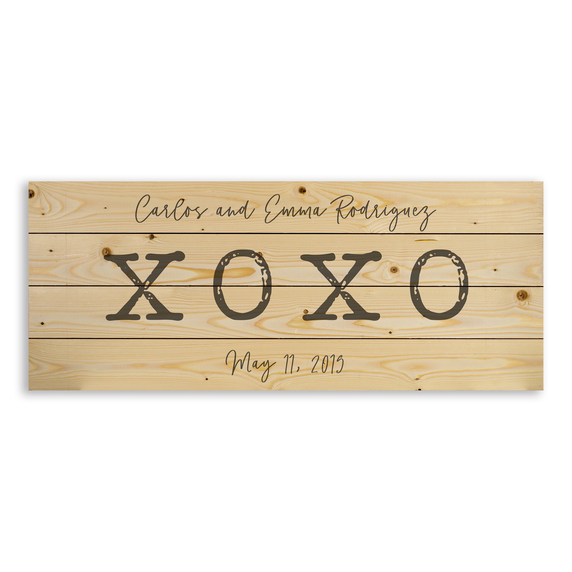 XOXO 36x14 Personalized Pallet Wood Art