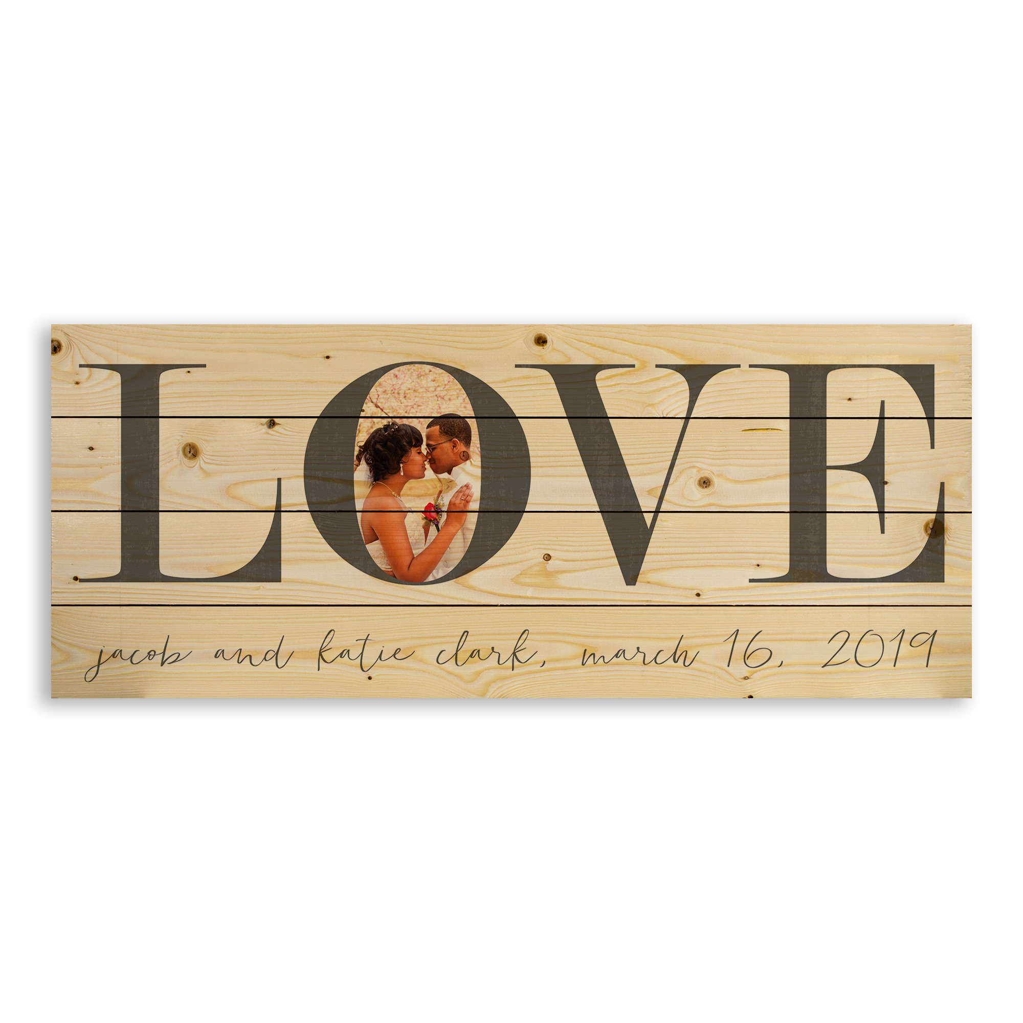 Love Photo 36x14 Personalized Pallet Wood Art