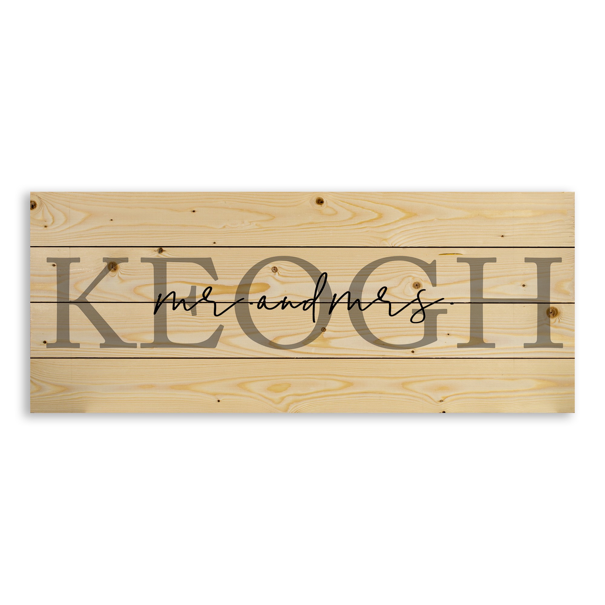Mr. and Mrs. Script 36x14 Personalized Pallet Wood Art
