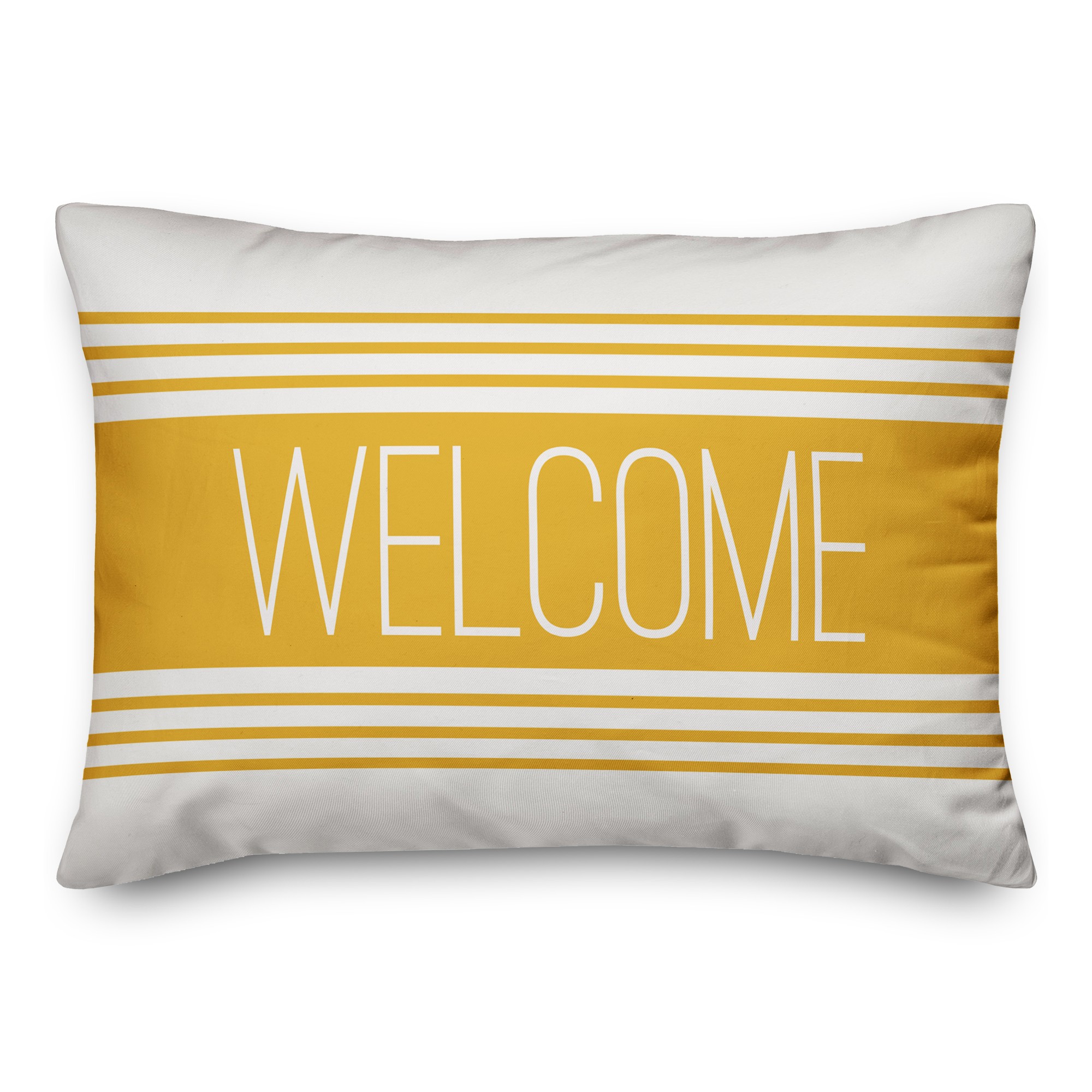 Welcome Farmhouse Stripes Pillow