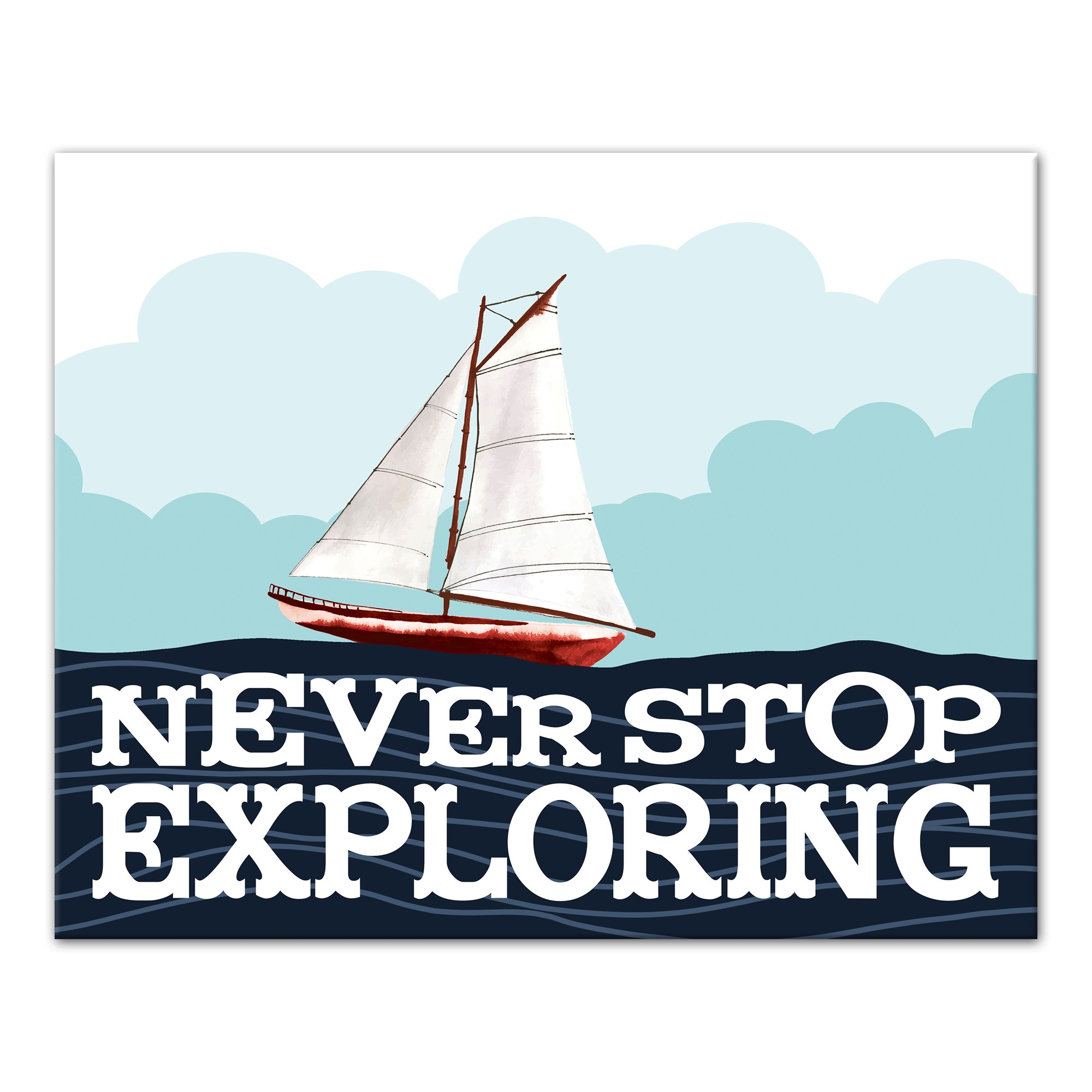 Never Stop Exploring 16x20 Canvas Wall Art
